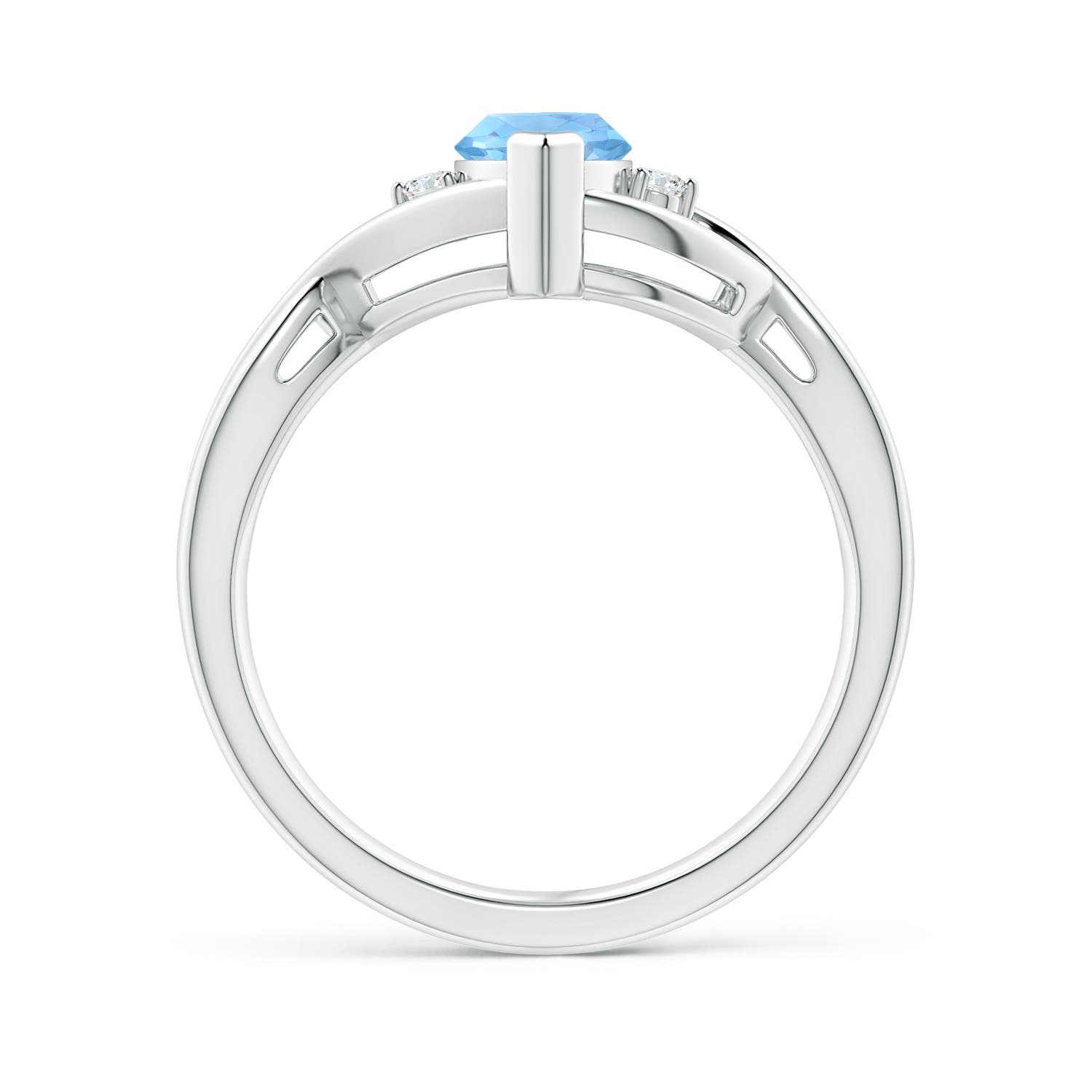 AAAA - Aquamarine / 0.88 CT / 14 KT White Gold