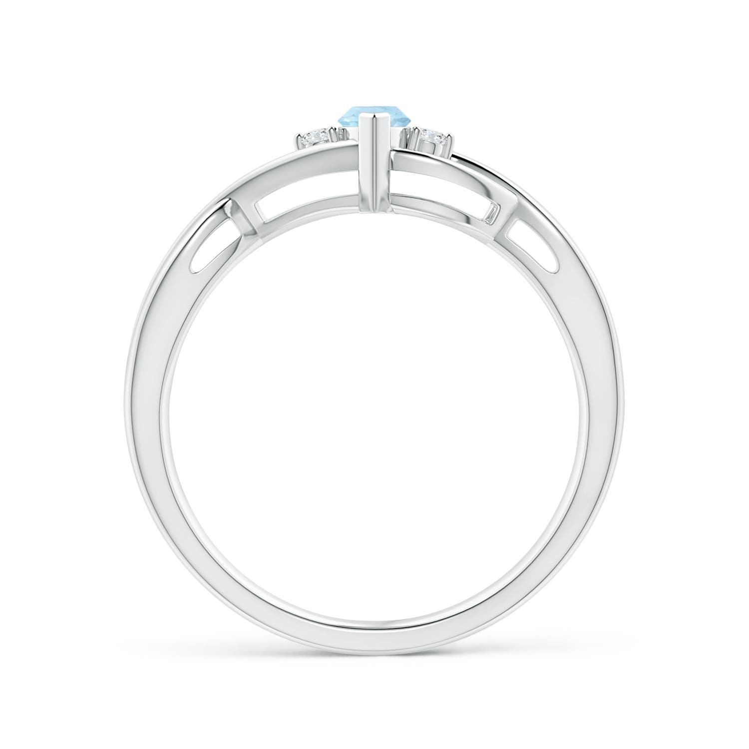 AA - Aquamarine / 0.23 CT / 14 KT White Gold