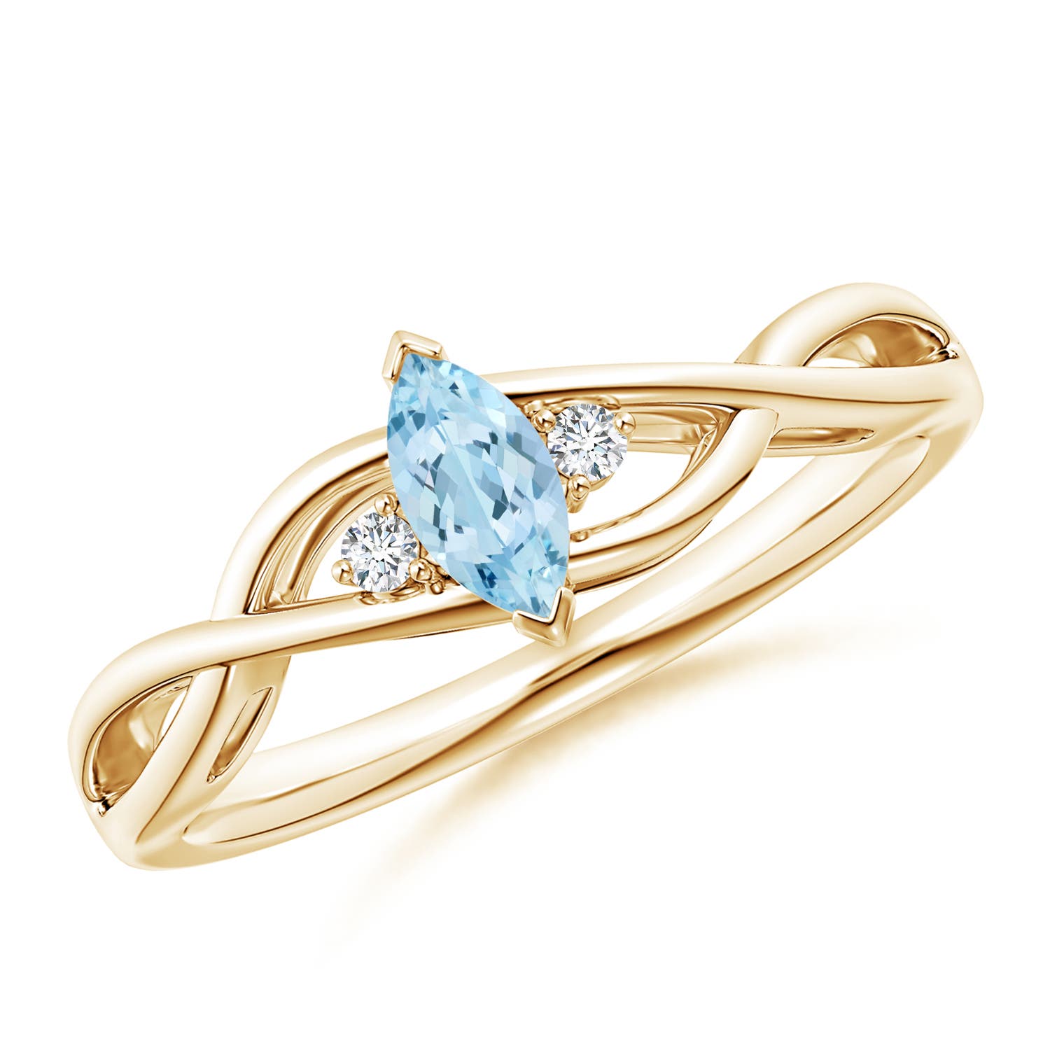 AAA - Aquamarine / 0.23 CT / 14 KT Yellow Gold