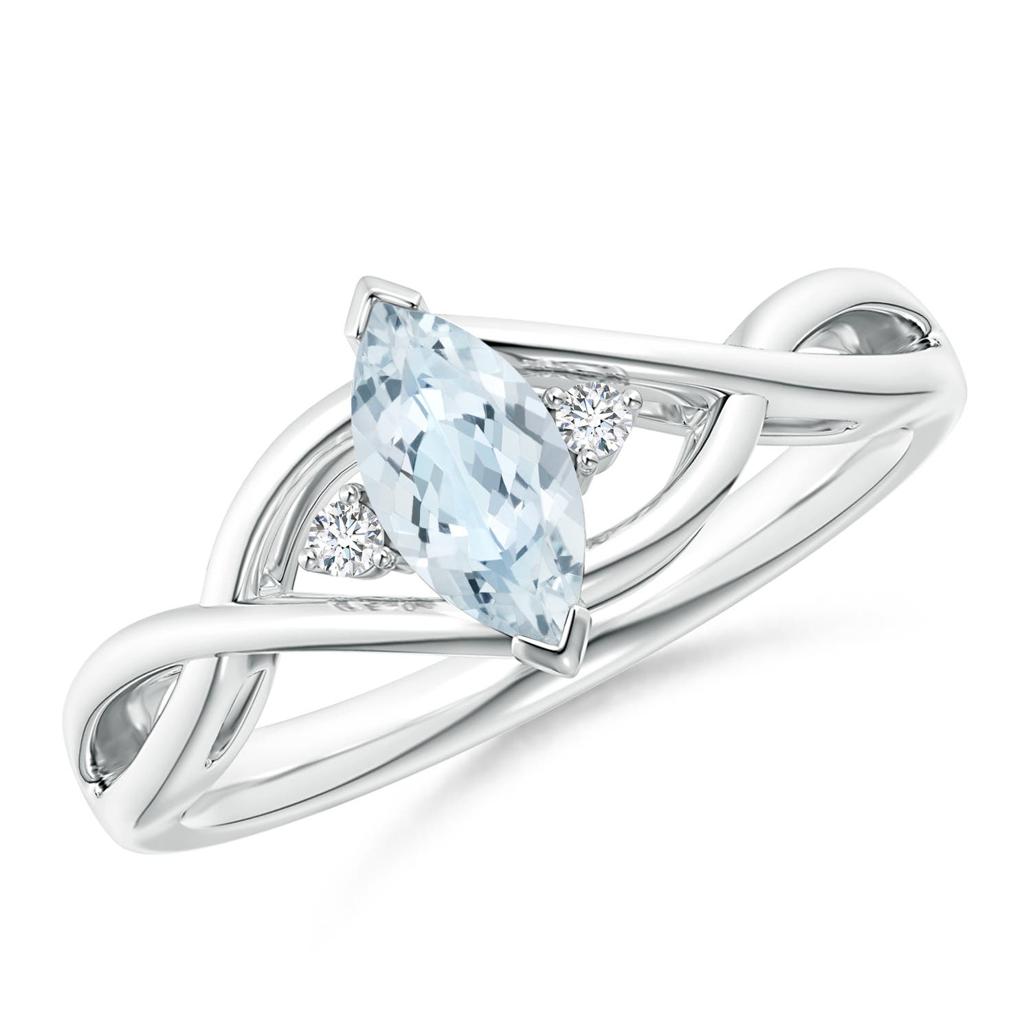 A - Aquamarine / 0.43 CT / 14 KT White Gold