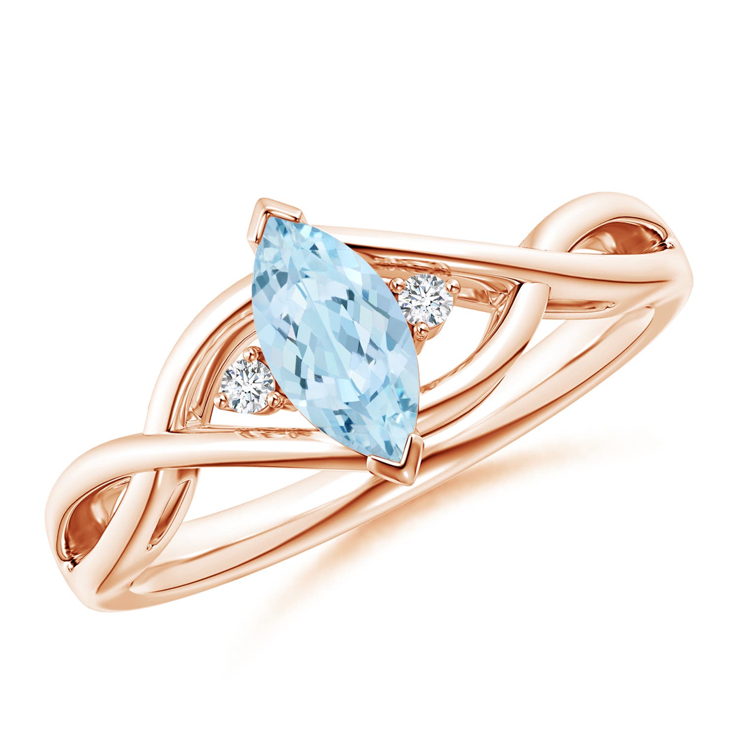 AA - Aquamarine / 0.43 CT / 14 KT Rose Gold