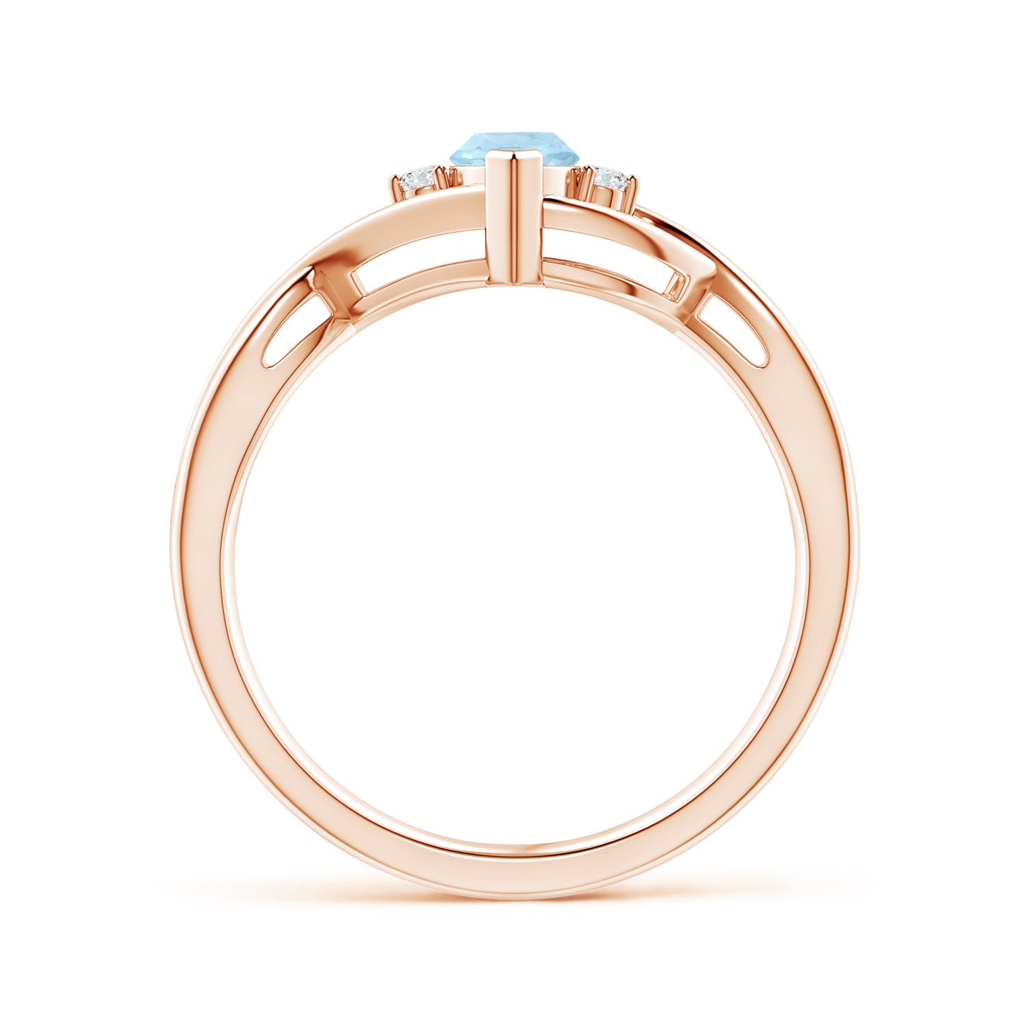 AA - Aquamarine / 0.43 CT / 14 KT Rose Gold