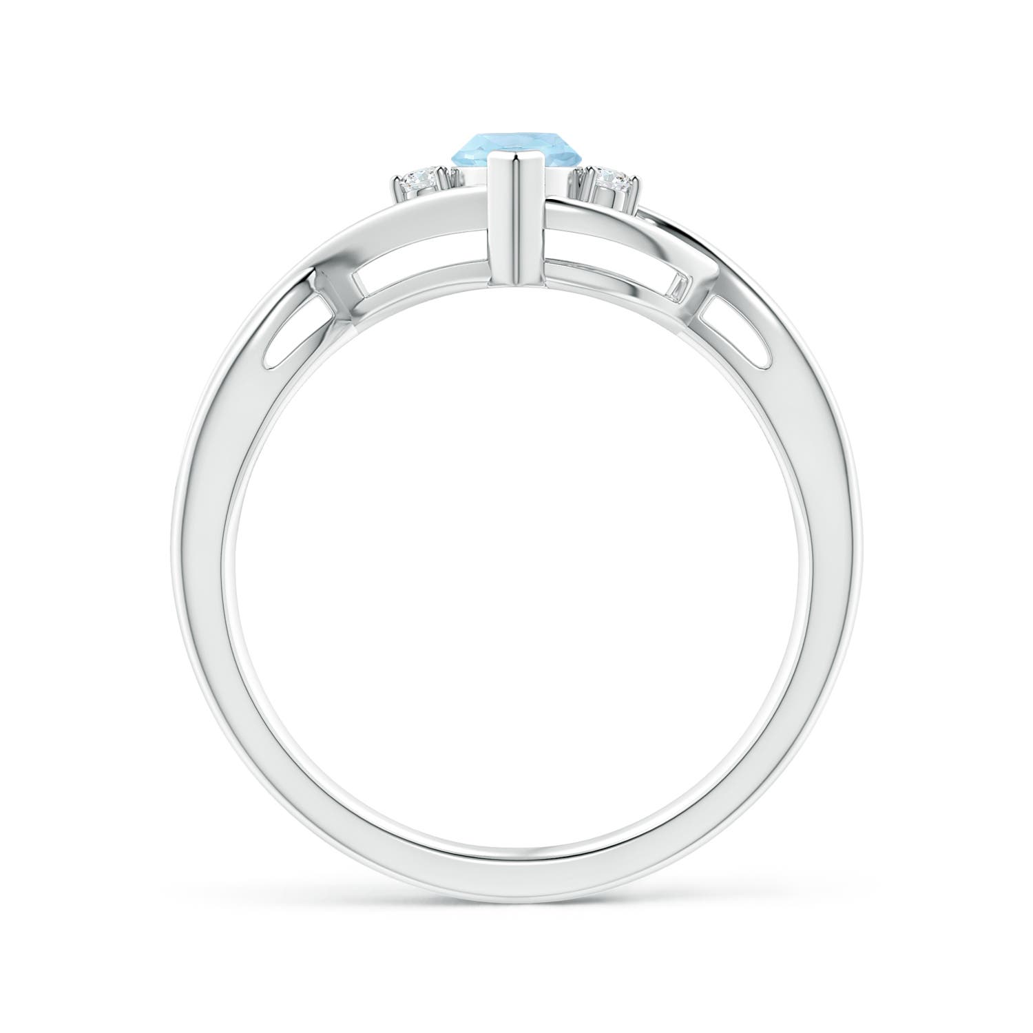 AA - Aquamarine / 0.43 CT / 14 KT White Gold