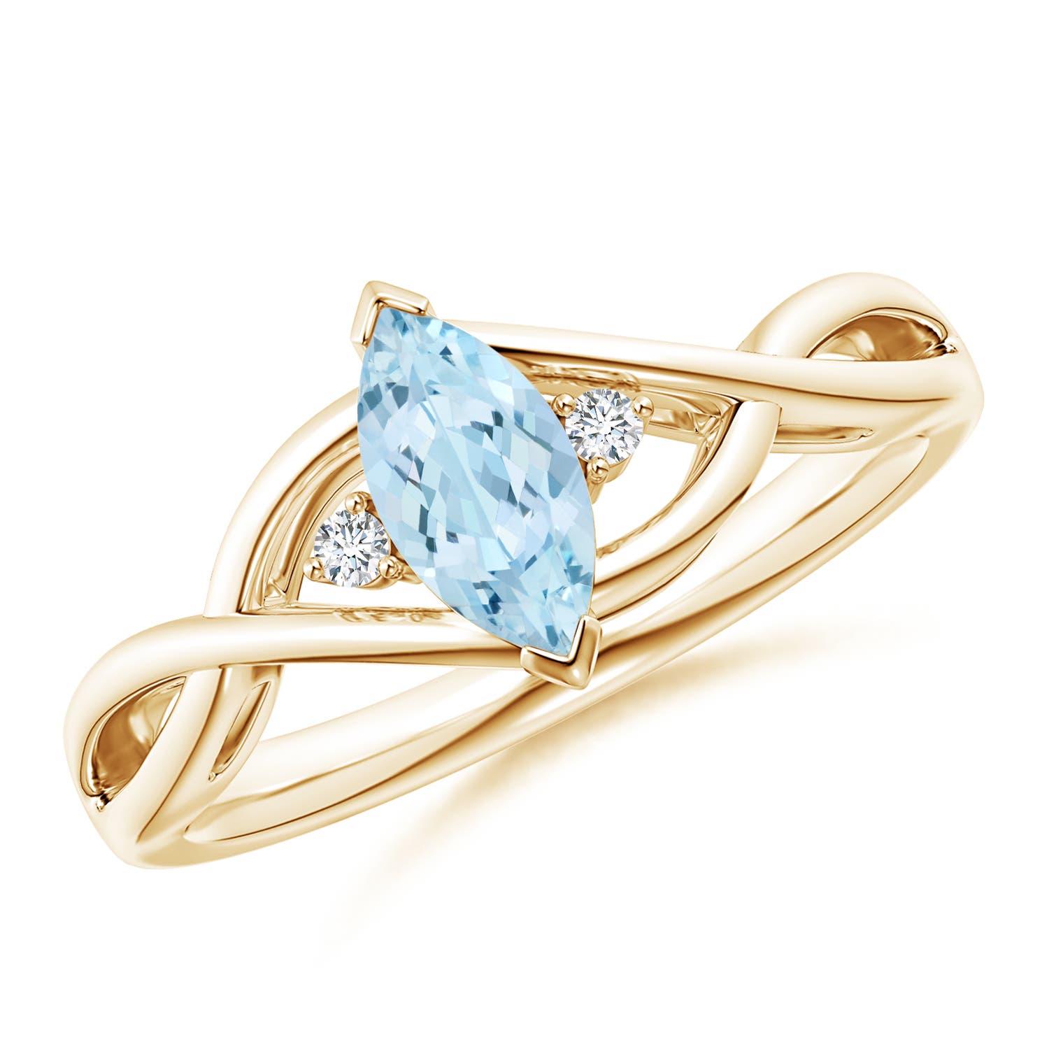 AA - Aquamarine / 0.43 CT / 14 KT Yellow Gold