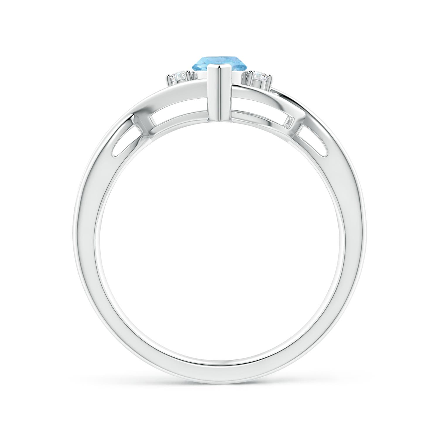 AAA - Aquamarine / 0.43 CT / 14 KT White Gold