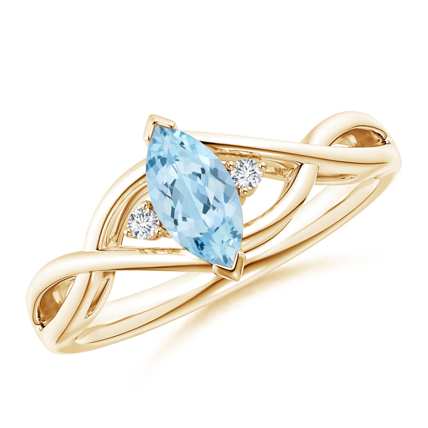 AAA - Aquamarine / 0.43 CT / 14 KT Yellow Gold