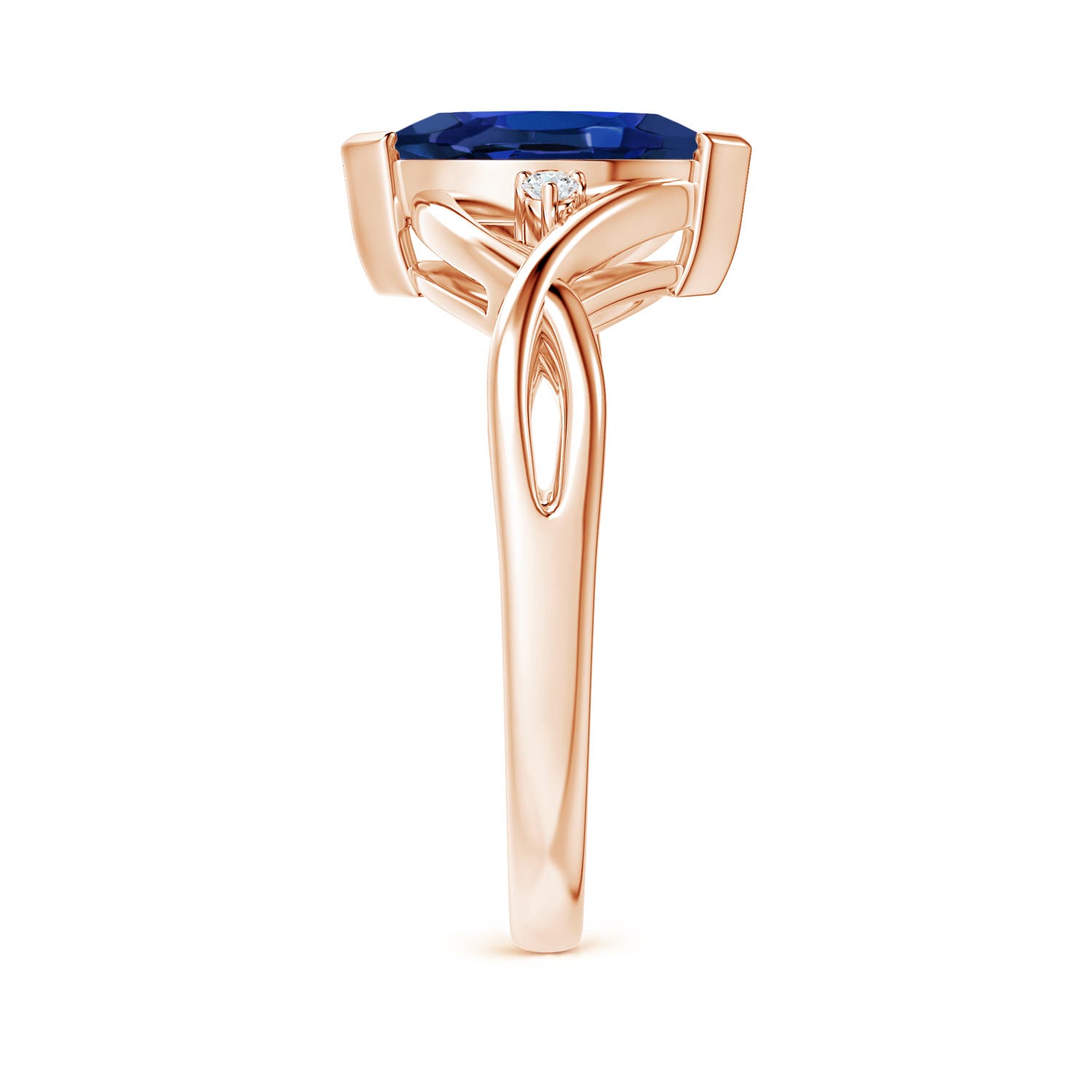 AA - Blue Sapphire / 1.18 CT / 14 KT Rose Gold