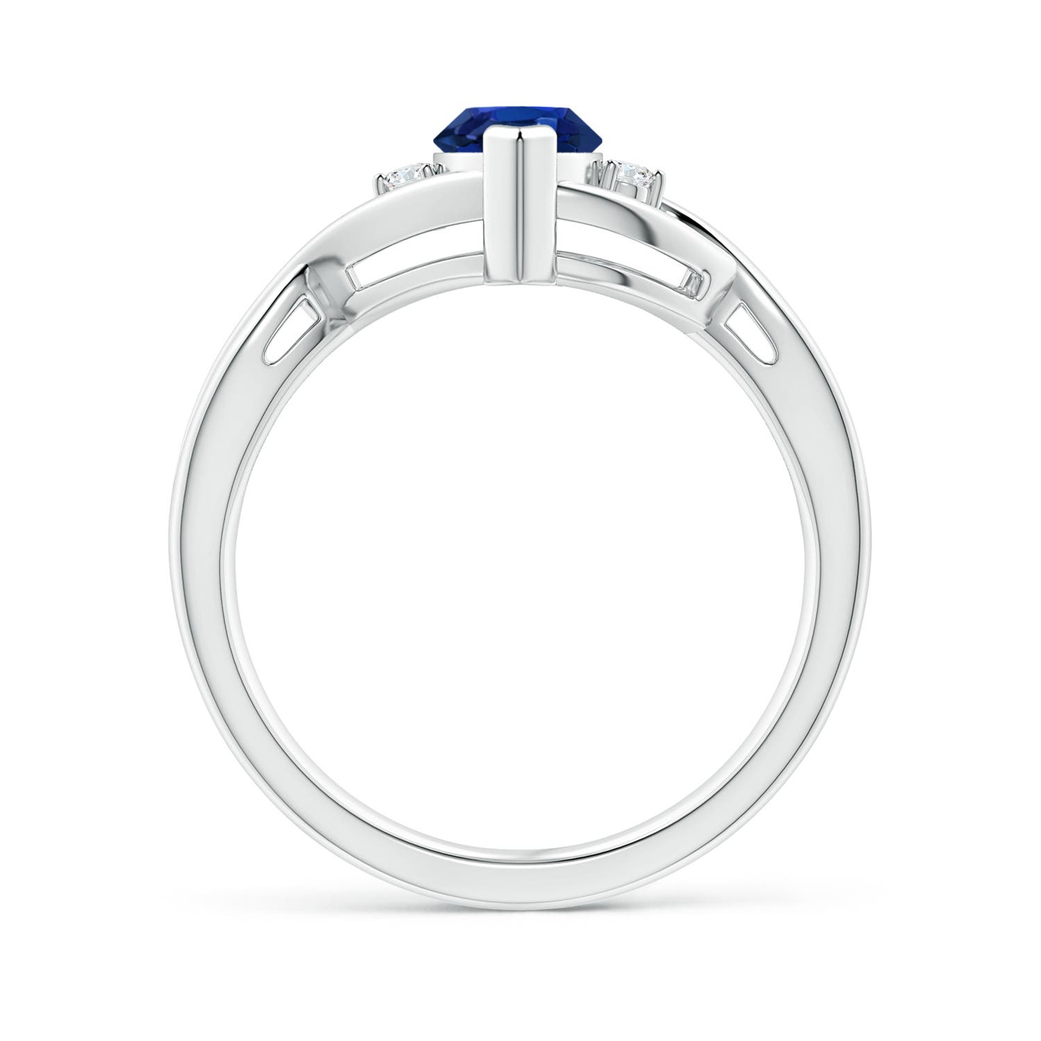 AA - Blue Sapphire / 1.18 CT / 14 KT White Gold