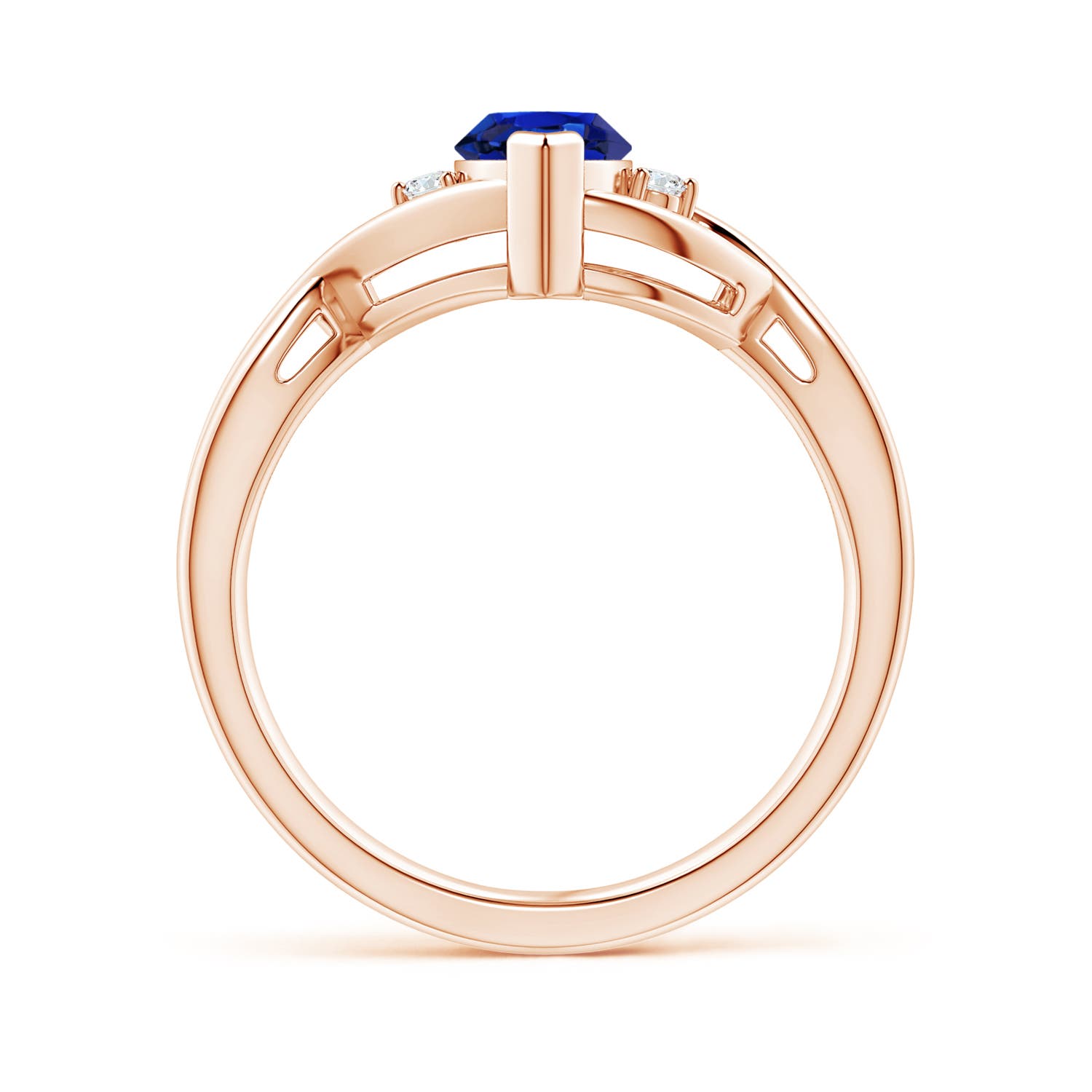 AAA - Blue Sapphire / 1.18 CT / 14 KT Rose Gold