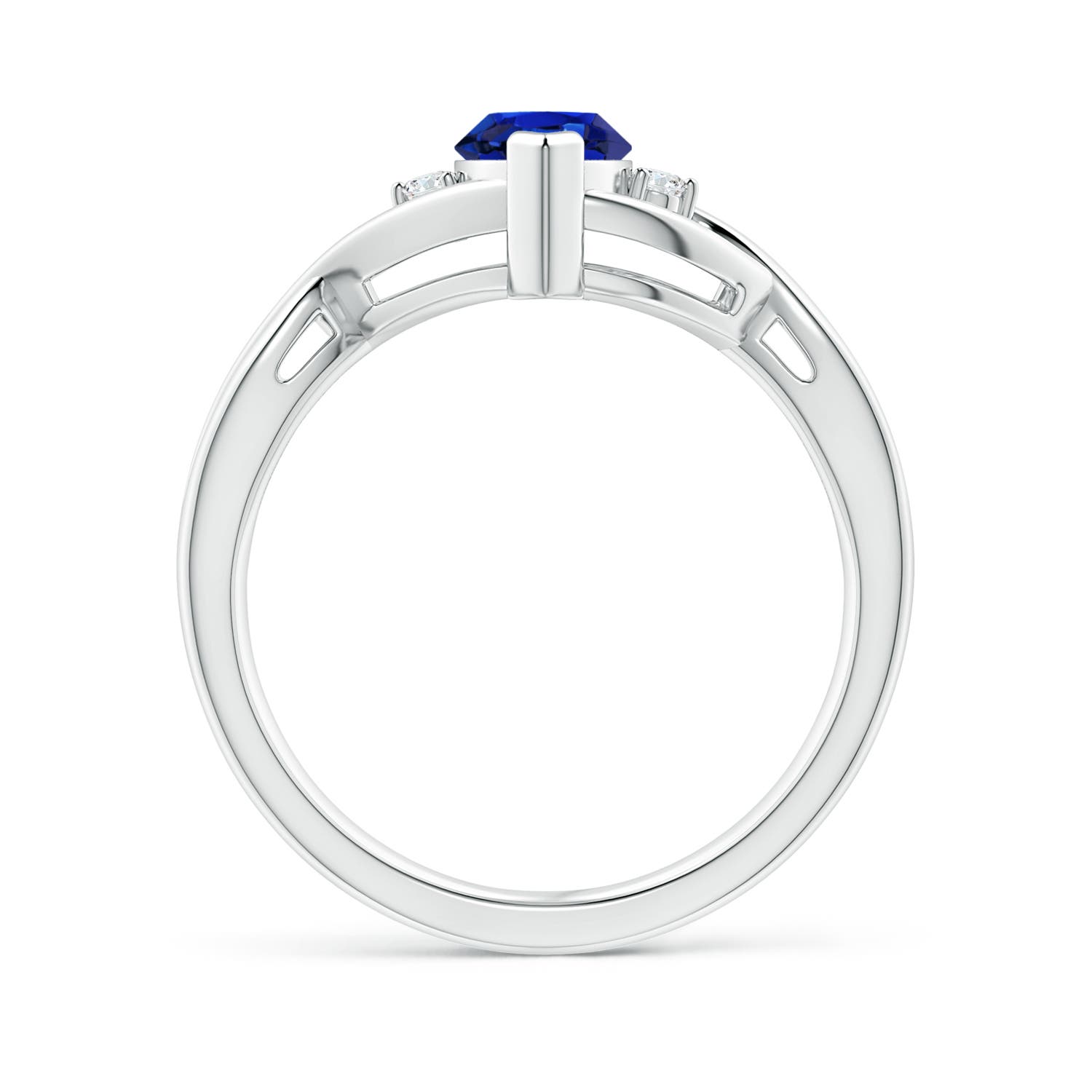 AAA - Blue Sapphire / 1.18 CT / 14 KT White Gold