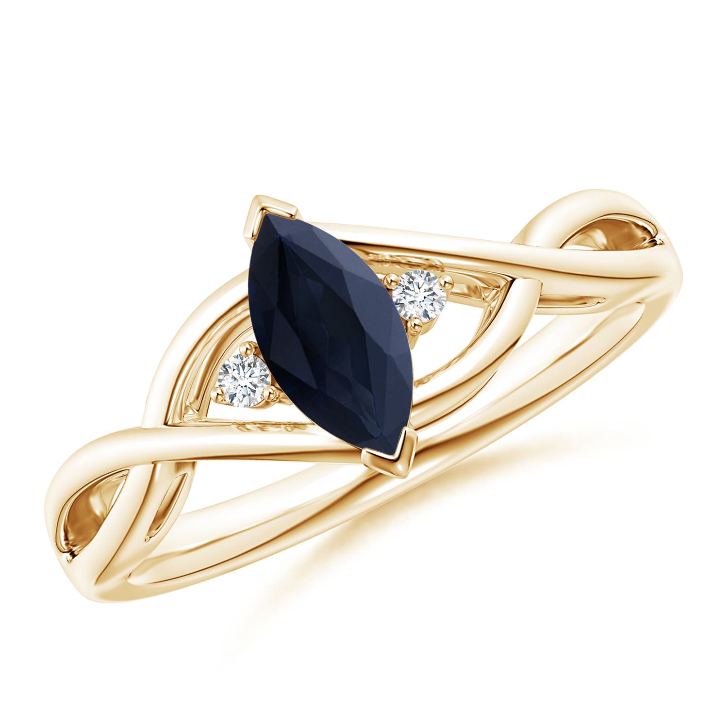 A - Blue Sapphire / 0.63 CT / 14 KT Yellow Gold