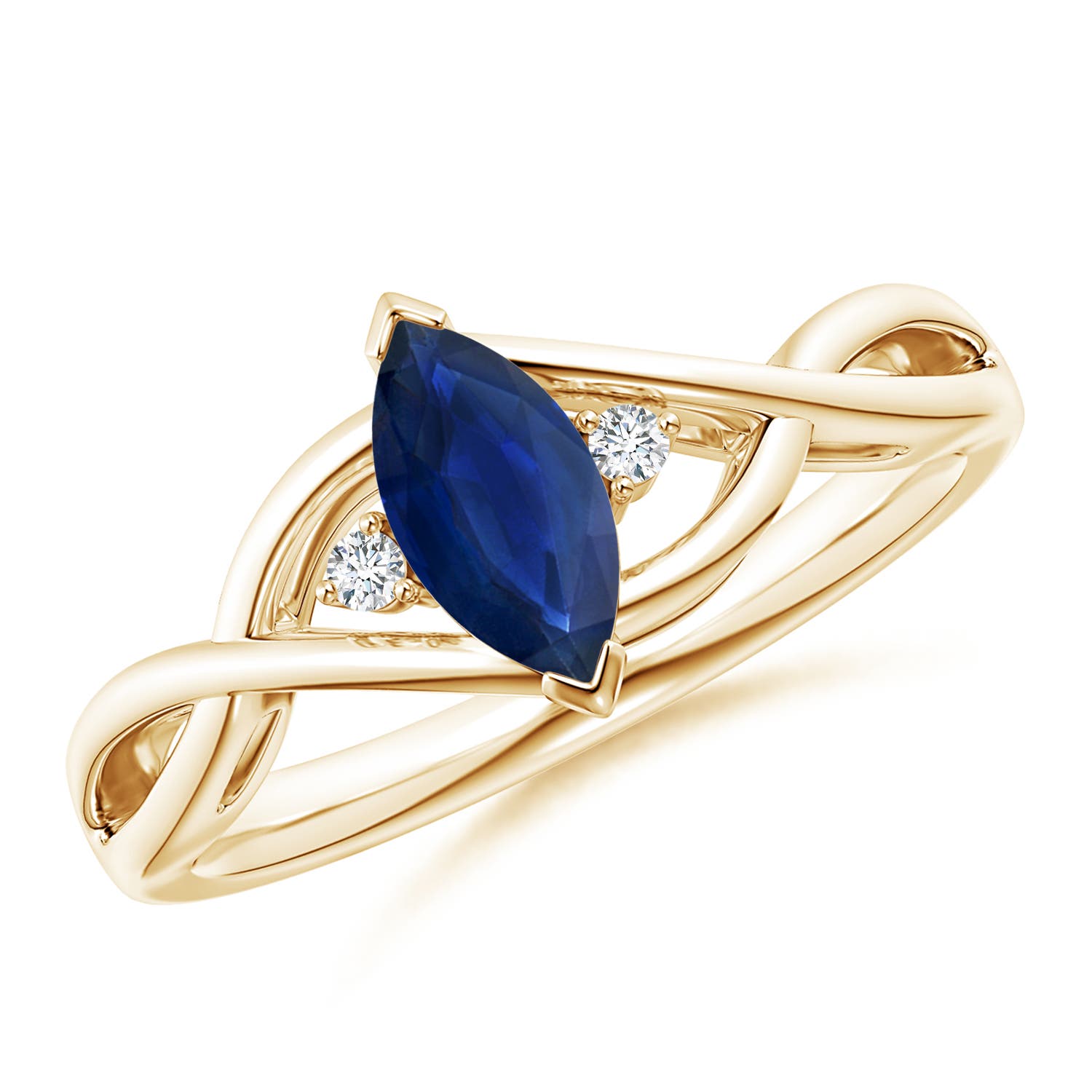 AA - Blue Sapphire / 0.63 CT / 14 KT Yellow Gold