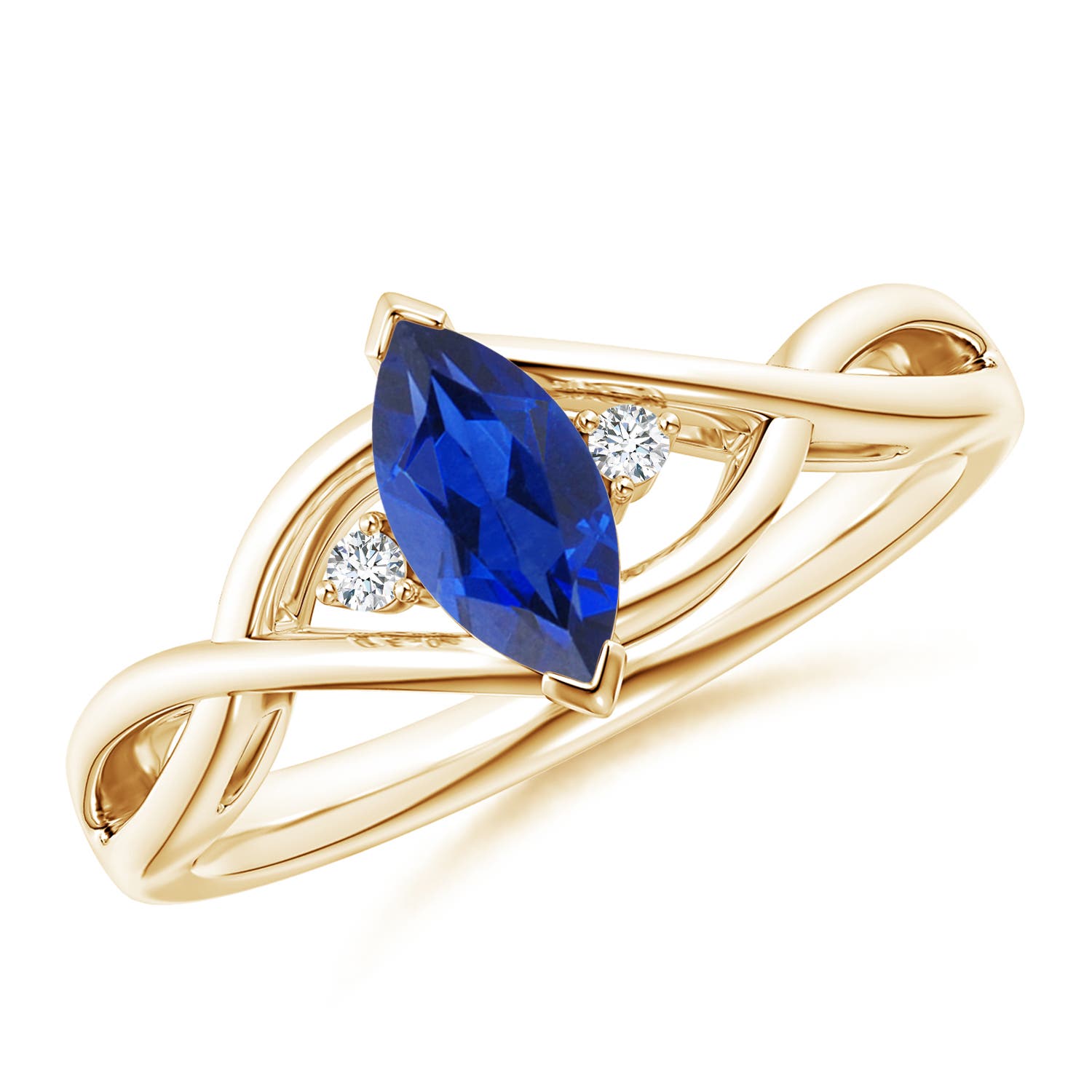 AAA - Blue Sapphire / 0.63 CT / 14 KT Yellow Gold
