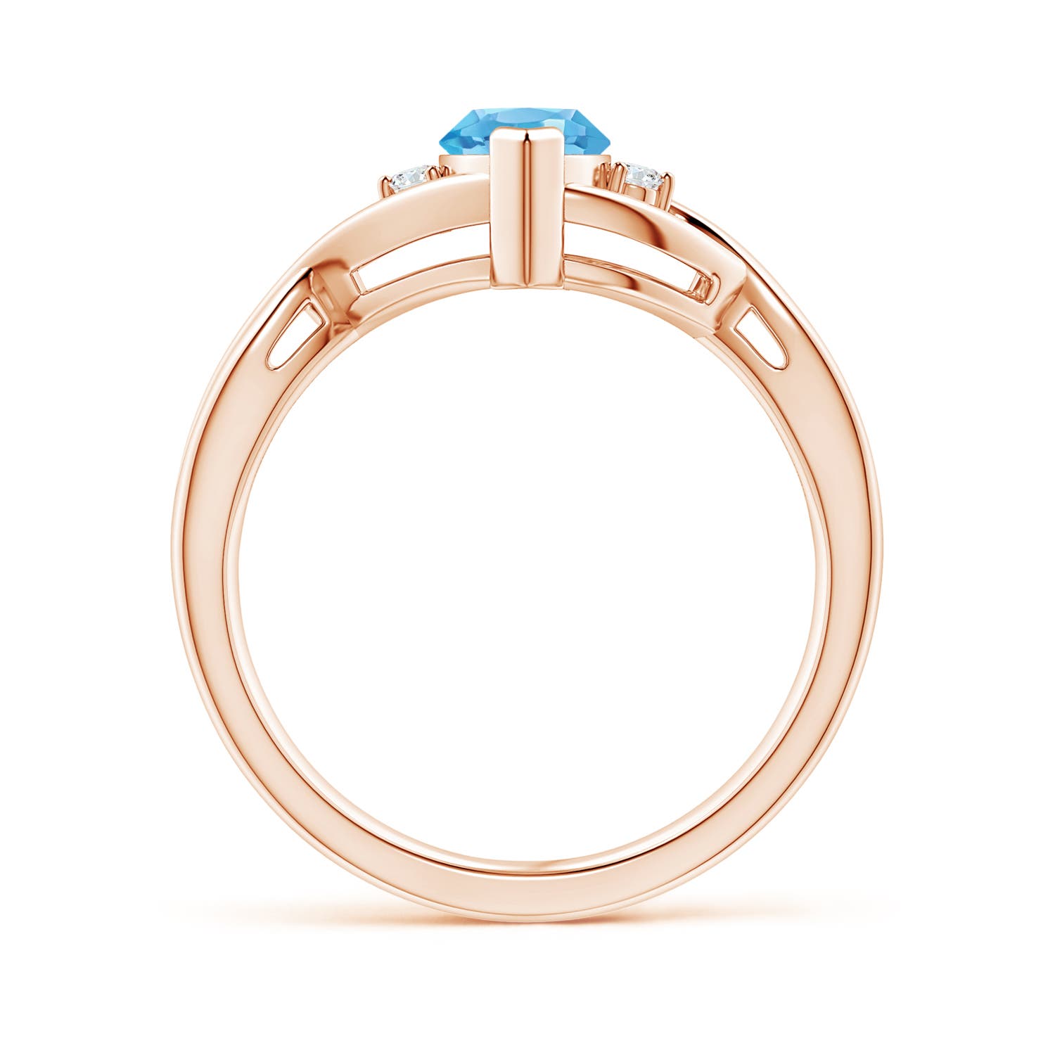 AA - Swiss Blue Topaz / 1.23 CT / 14 KT Rose Gold