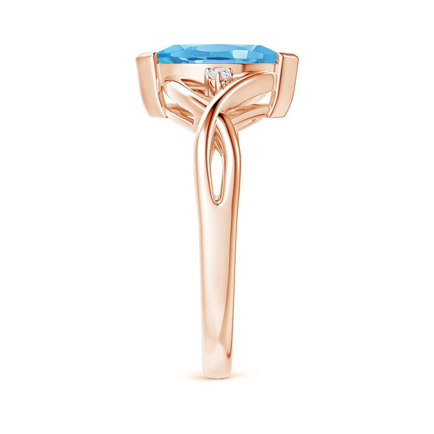 AA - Swiss Blue Topaz / 1.23 CT / 14 KT Rose Gold