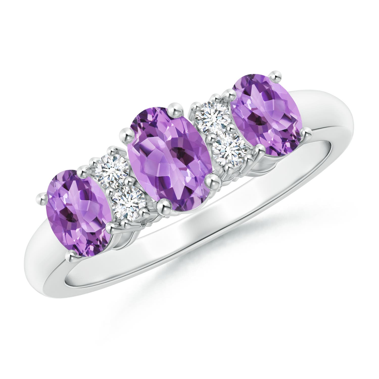 A - Amethyst / 1.14 CT / 14 KT White Gold