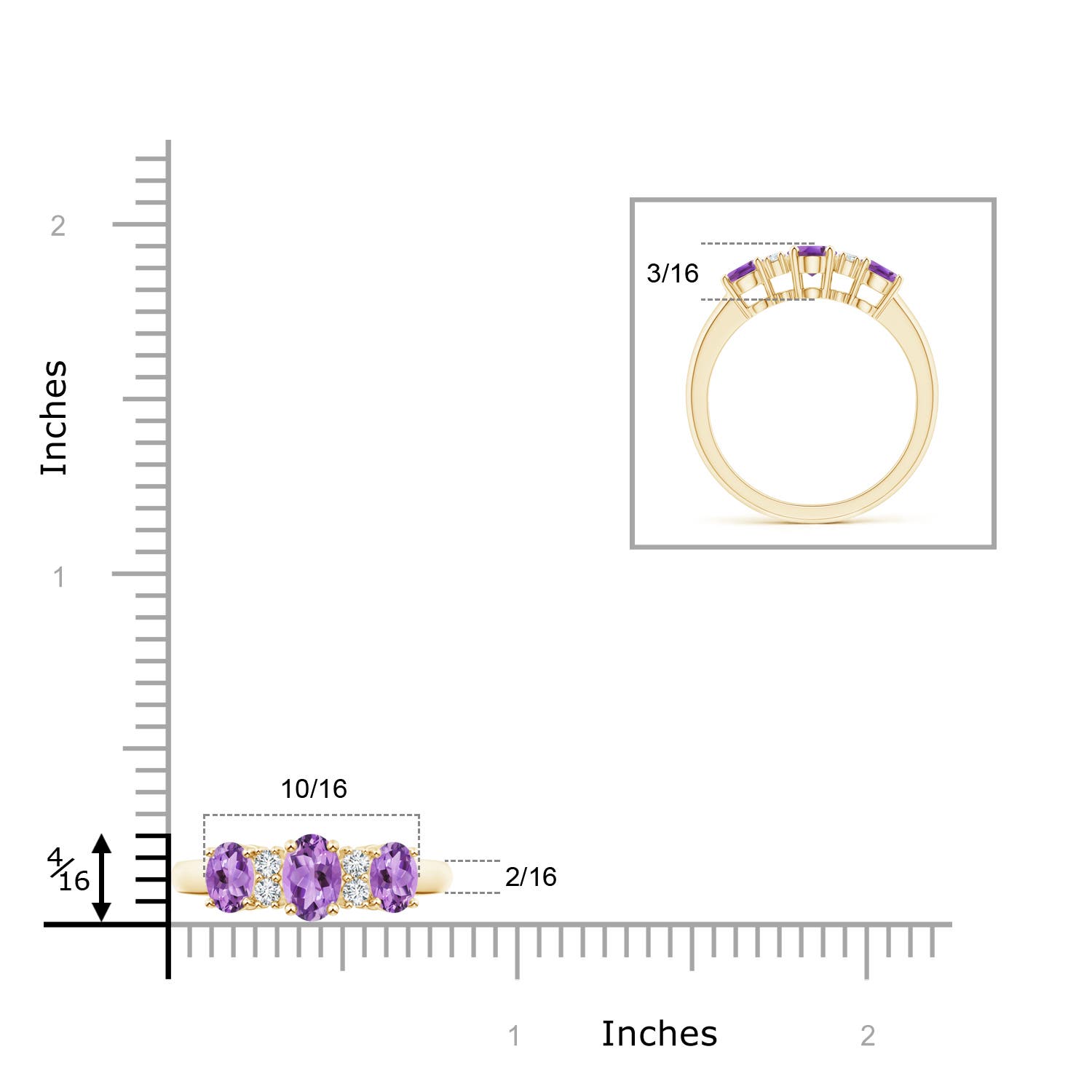 A - Amethyst / 1.14 CT / 14 KT Yellow Gold