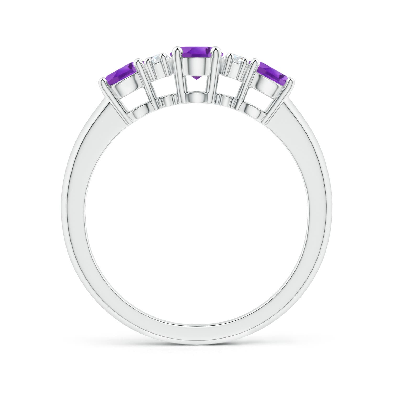 AA - Amethyst / 1.14 CT / 14 KT White Gold