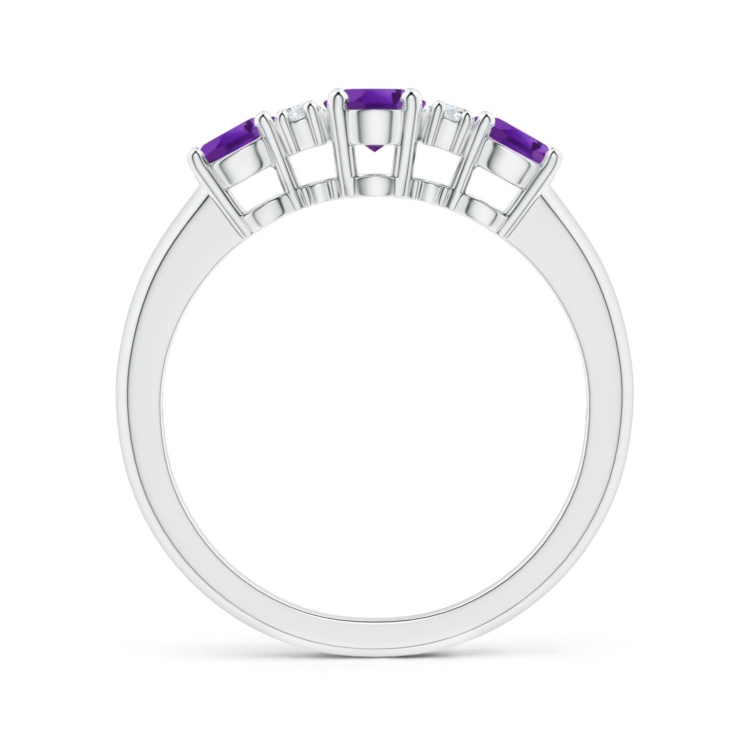 AAA - Amethyst / 1.14 CT / 14 KT White Gold