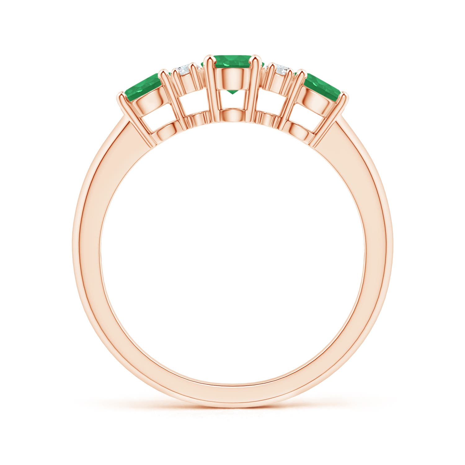 A - Emerald / 1.14 CT / 14 KT Rose Gold