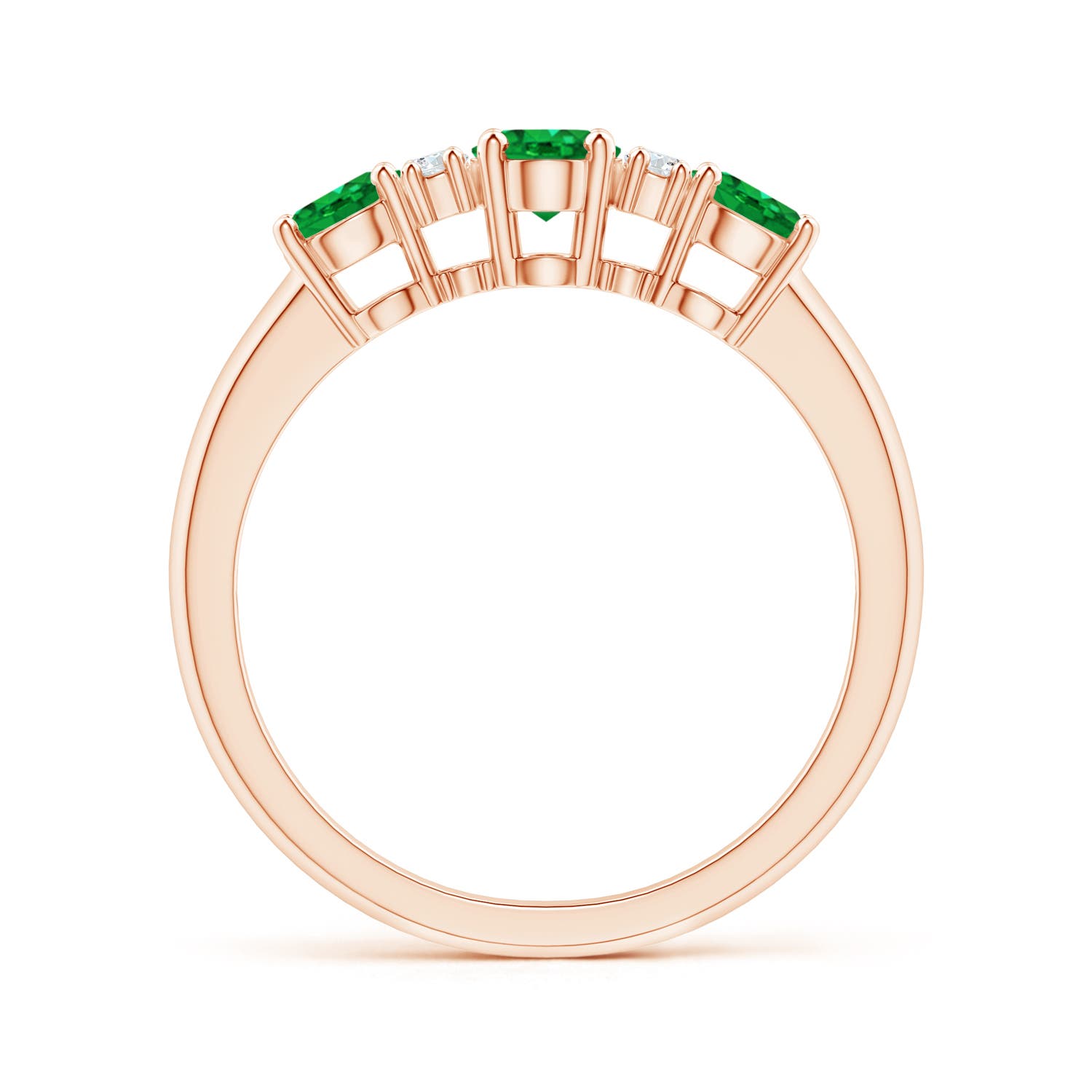 AAA - Emerald / 1.14 CT / 14 KT Rose Gold