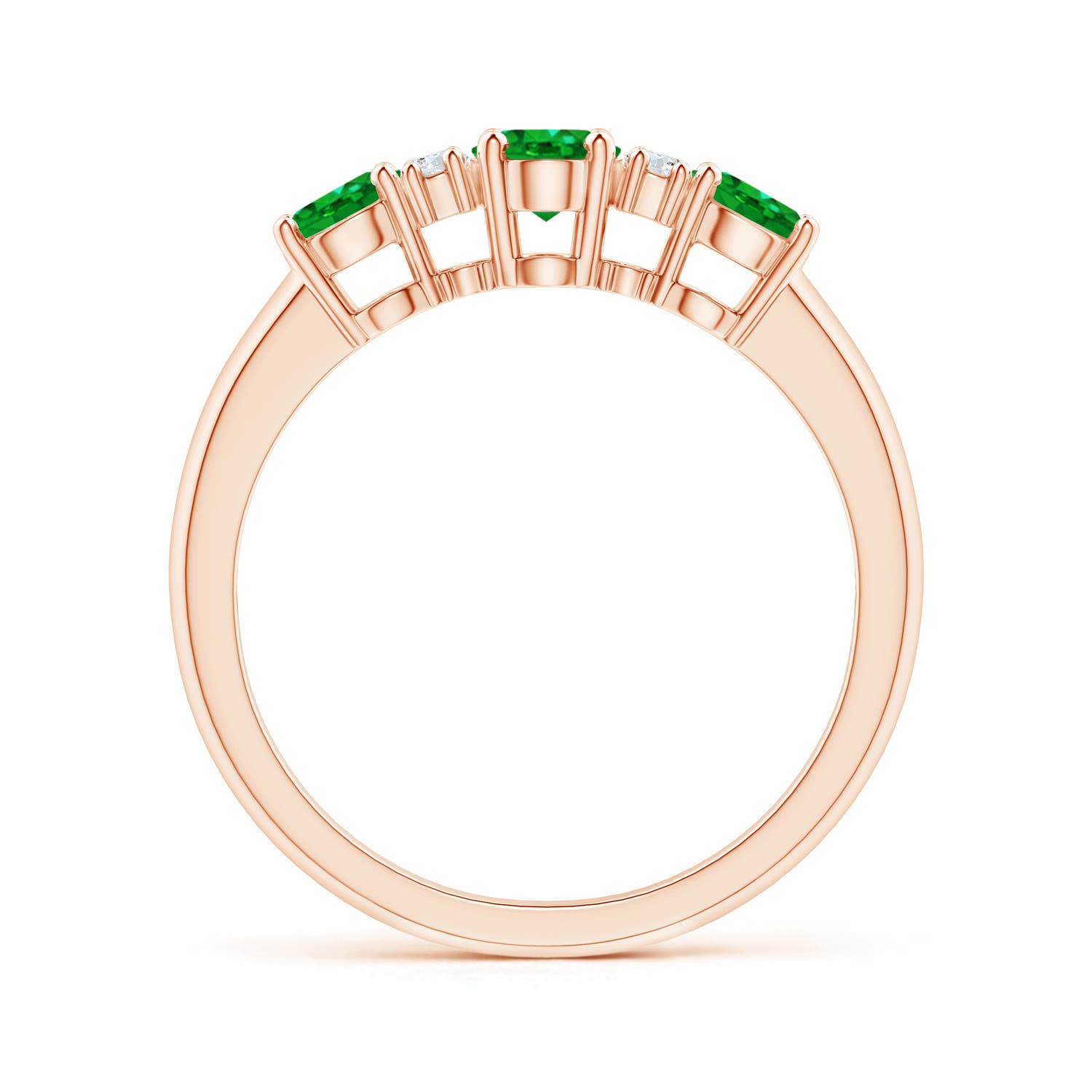 AAAA - Emerald / 1.14 CT / 14 KT Rose Gold