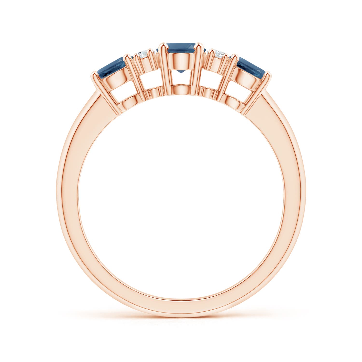 A - London Blue Topaz / 1.42 CT / 14 KT Rose Gold