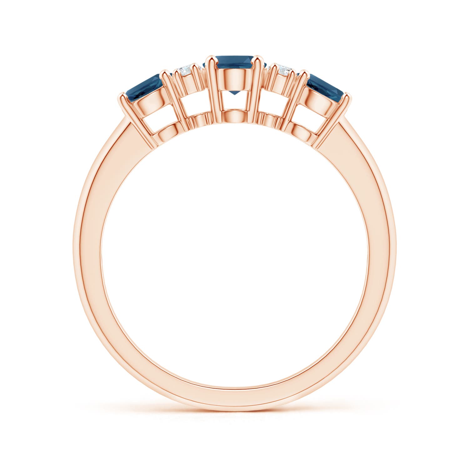 AA - London Blue Topaz / 1.42 CT / 14 KT Rose Gold