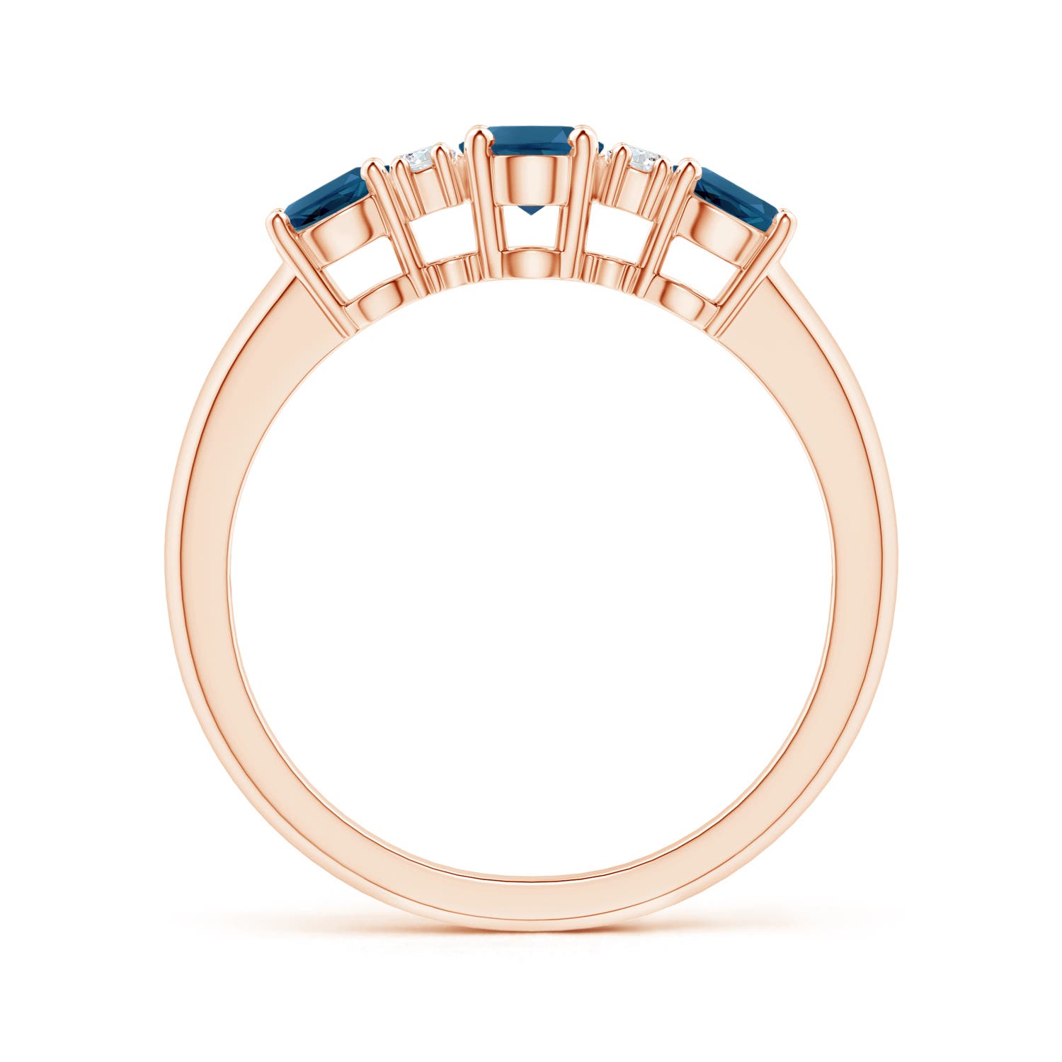 AAA - London Blue Topaz / 1.42 CT / 14 KT Rose Gold