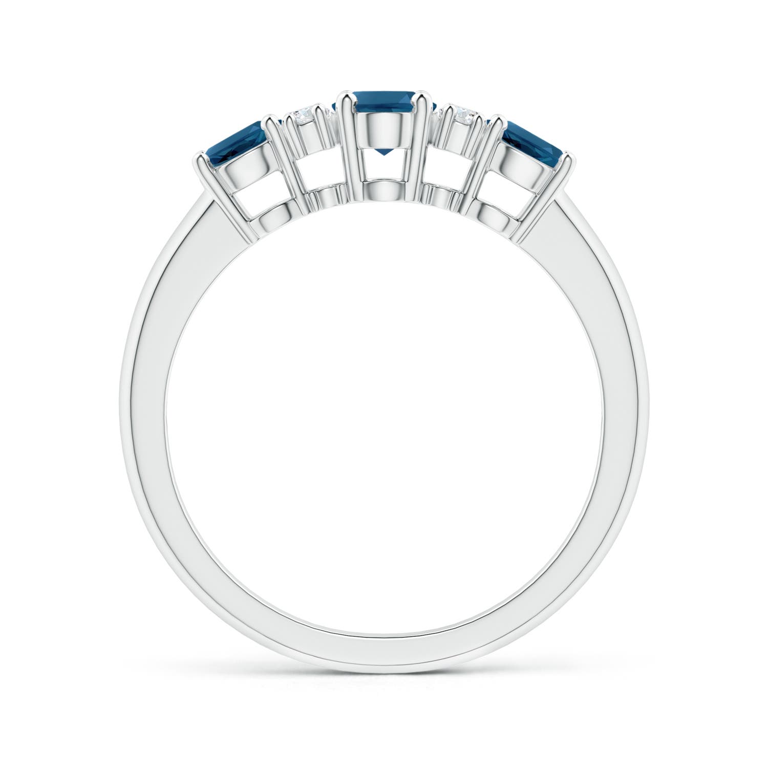 AAA - London Blue Topaz / 1.42 CT / 14 KT White Gold