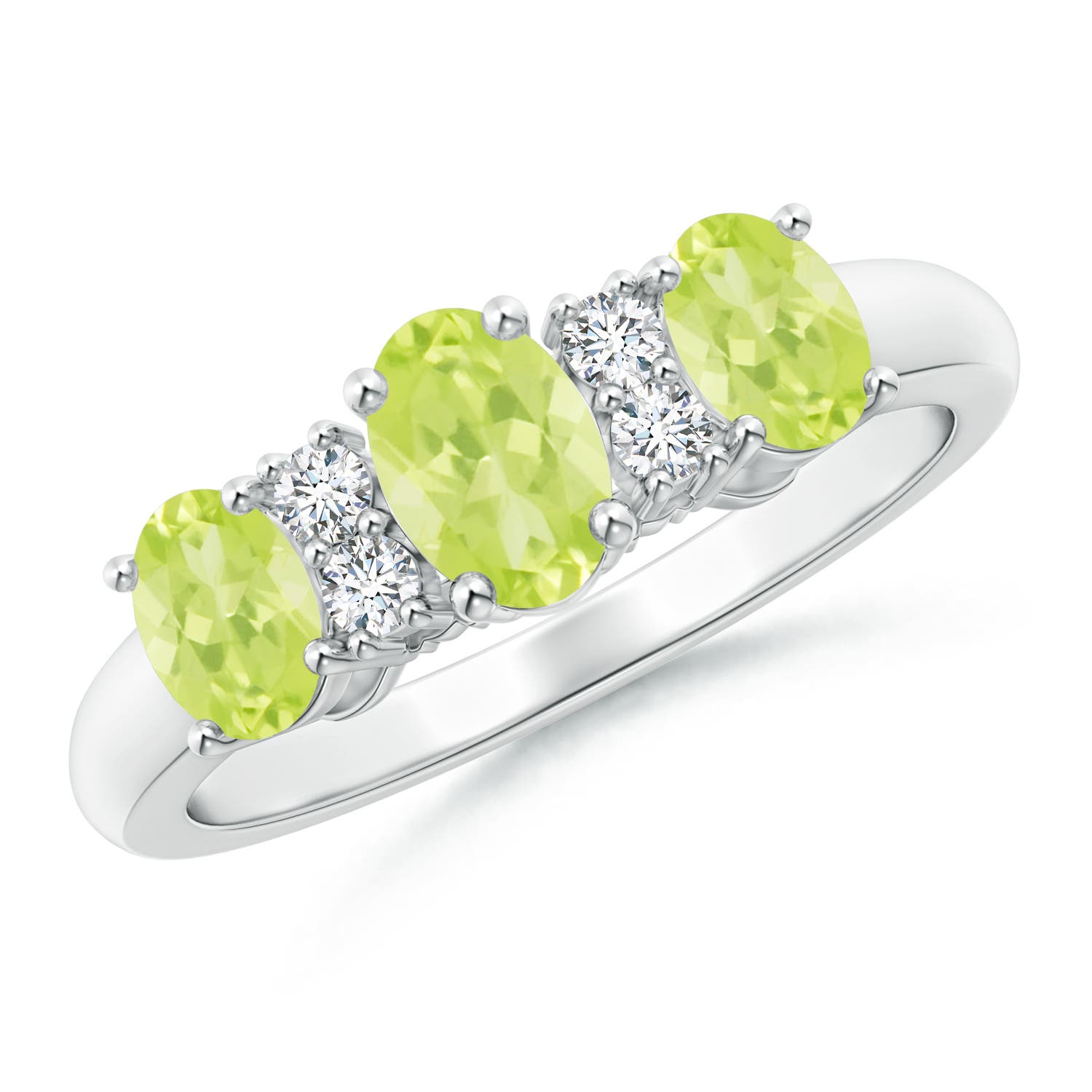 A - Peridot / 1.32 CT / 14 KT White Gold