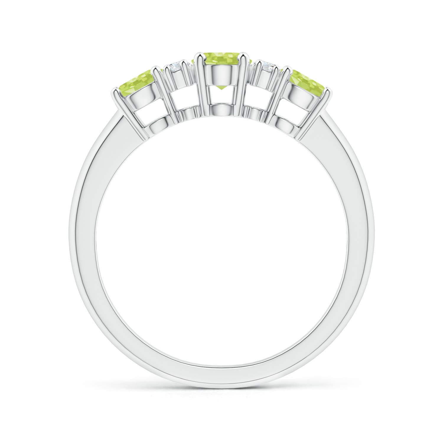 A - Peridot / 1.32 CT / 14 KT White Gold