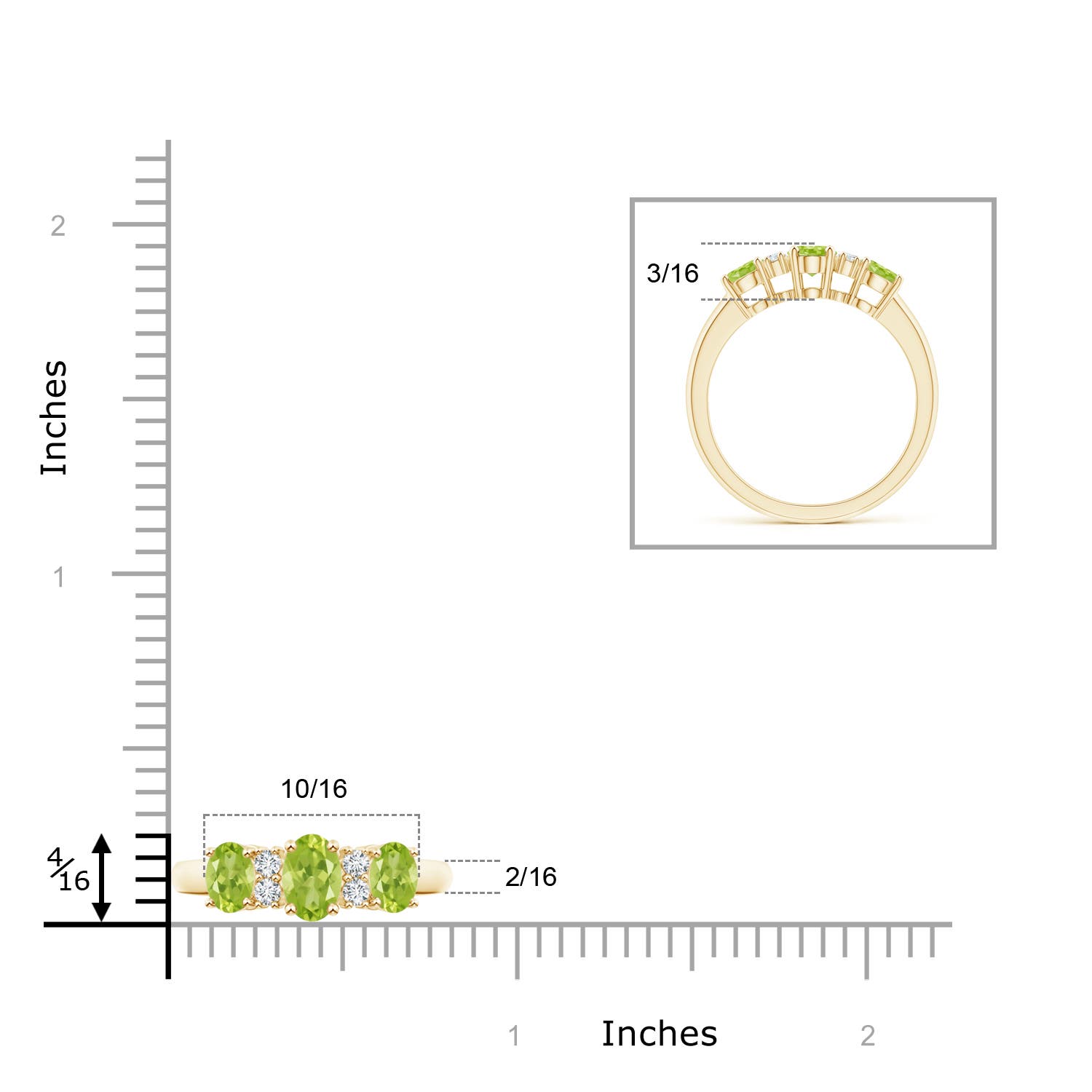 AA - Peridot / 1.32 CT / 14 KT Yellow Gold