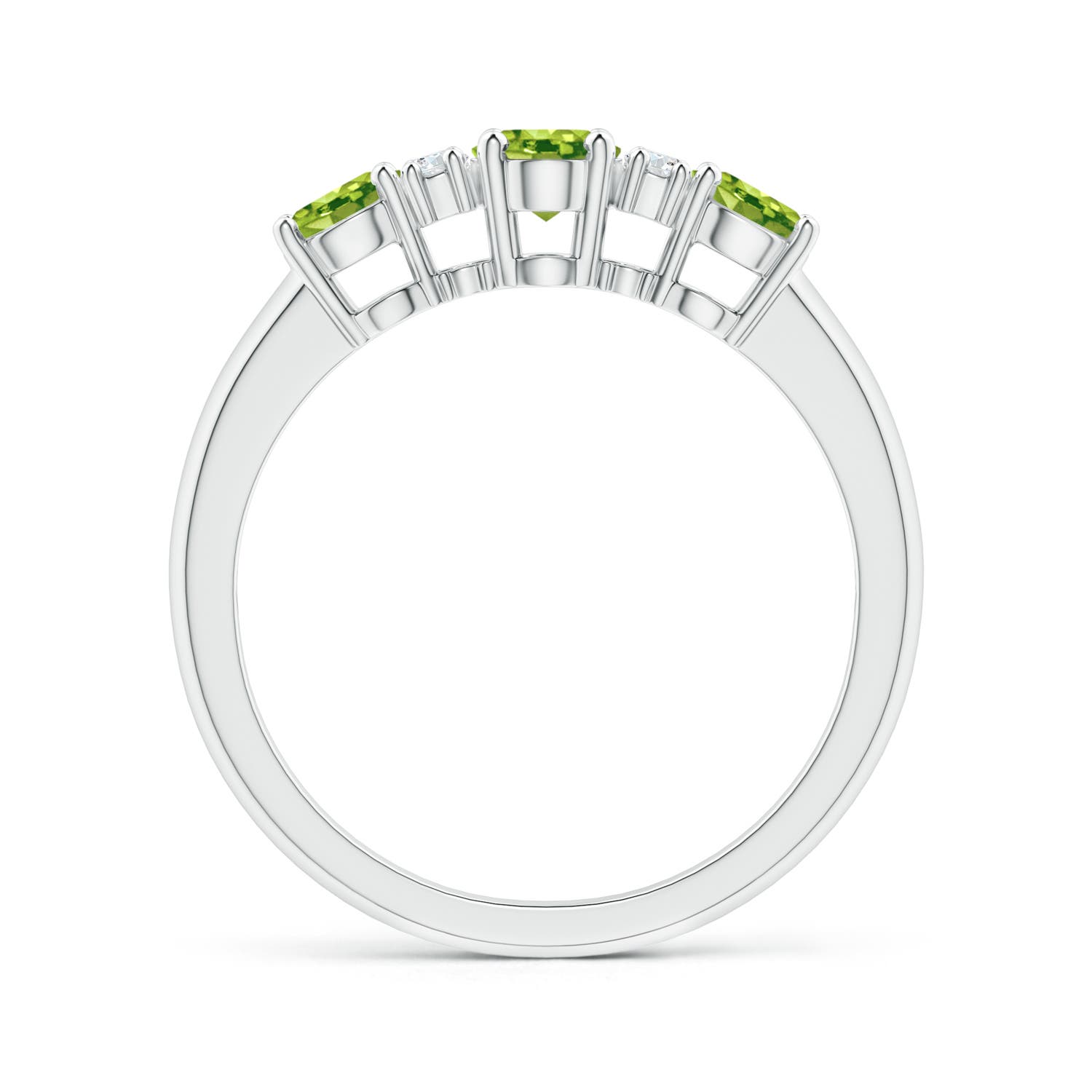 AAA - Peridot / 1.32 CT / 14 KT White Gold