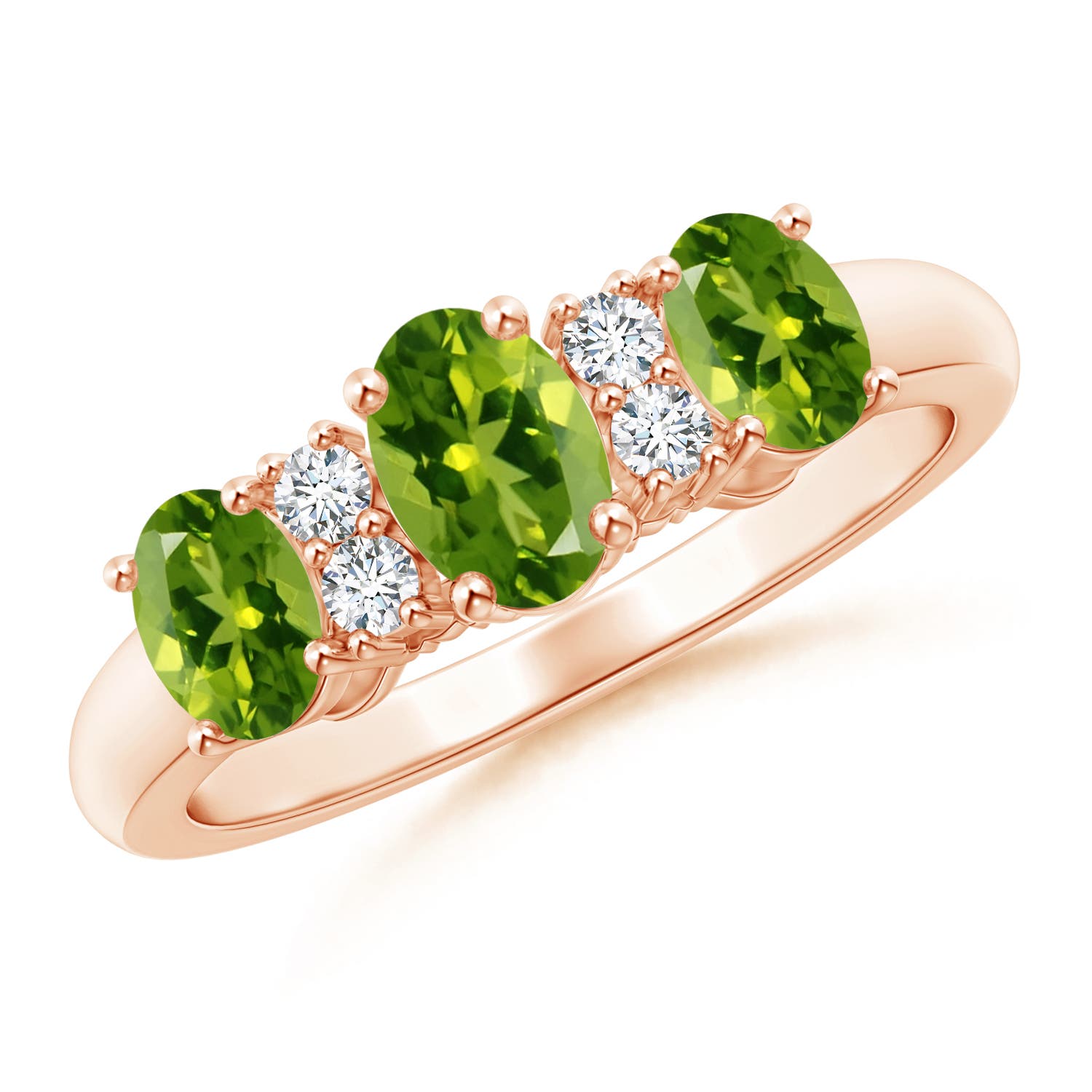 AAAA - Peridot / 1.32 CT / 14 KT Rose Gold