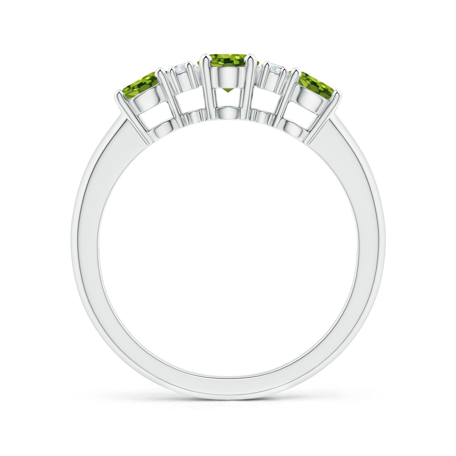 AAAA - Peridot / 1.32 CT / 14 KT White Gold