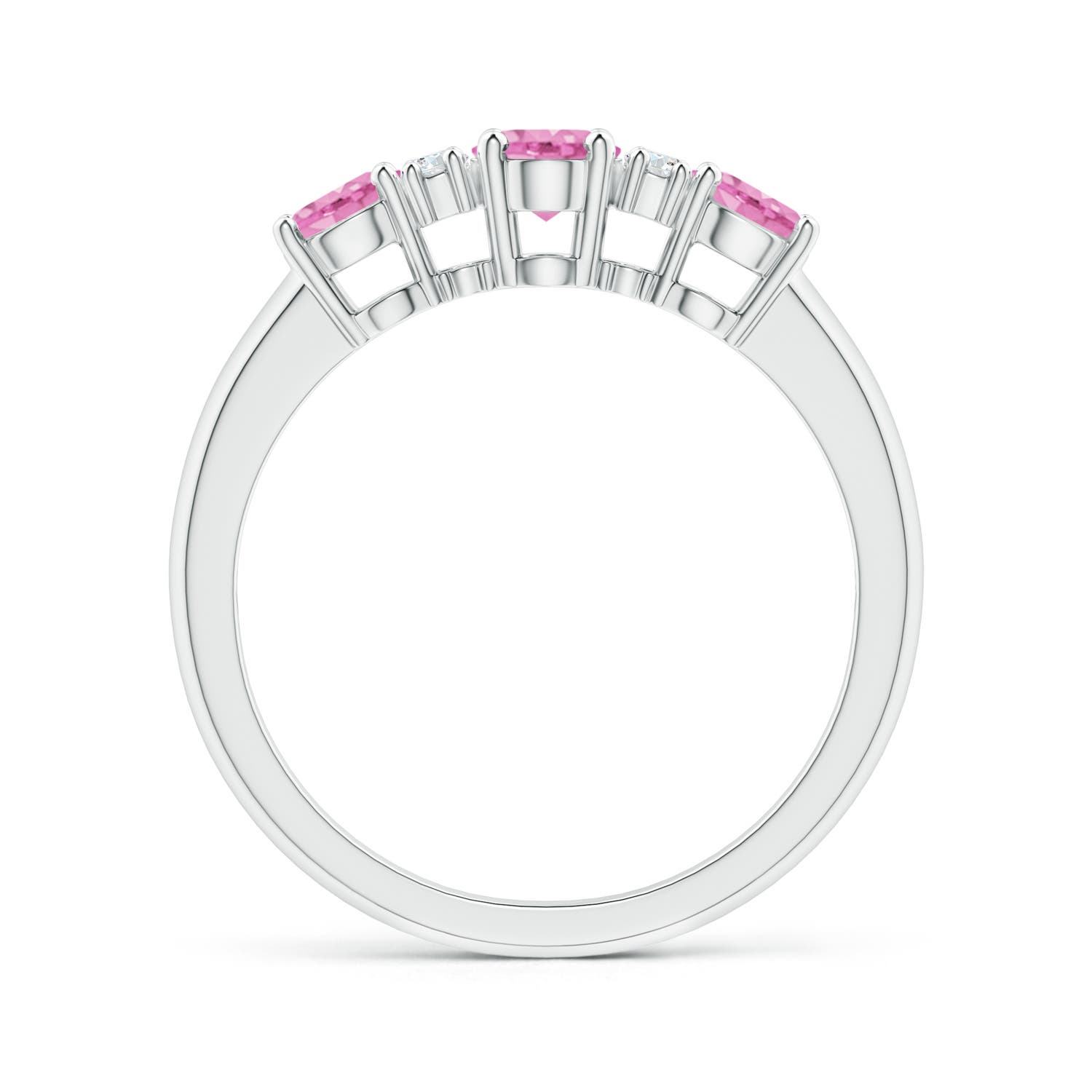 A - Pink Sapphire / 1.49 CT / 14 KT White Gold