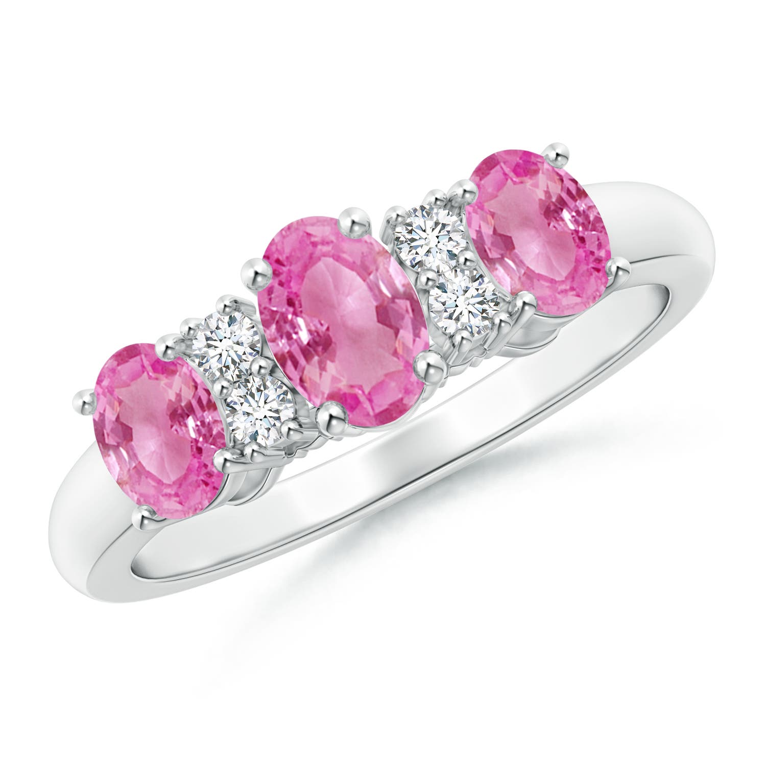 AA - Pink Sapphire / 1.49 CT / 14 KT White Gold