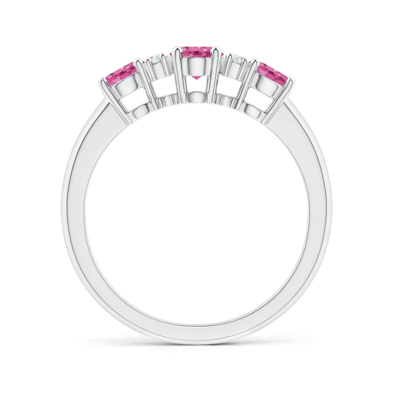 AAA - Pink Sapphire / 1.49 CT / 14 KT White Gold