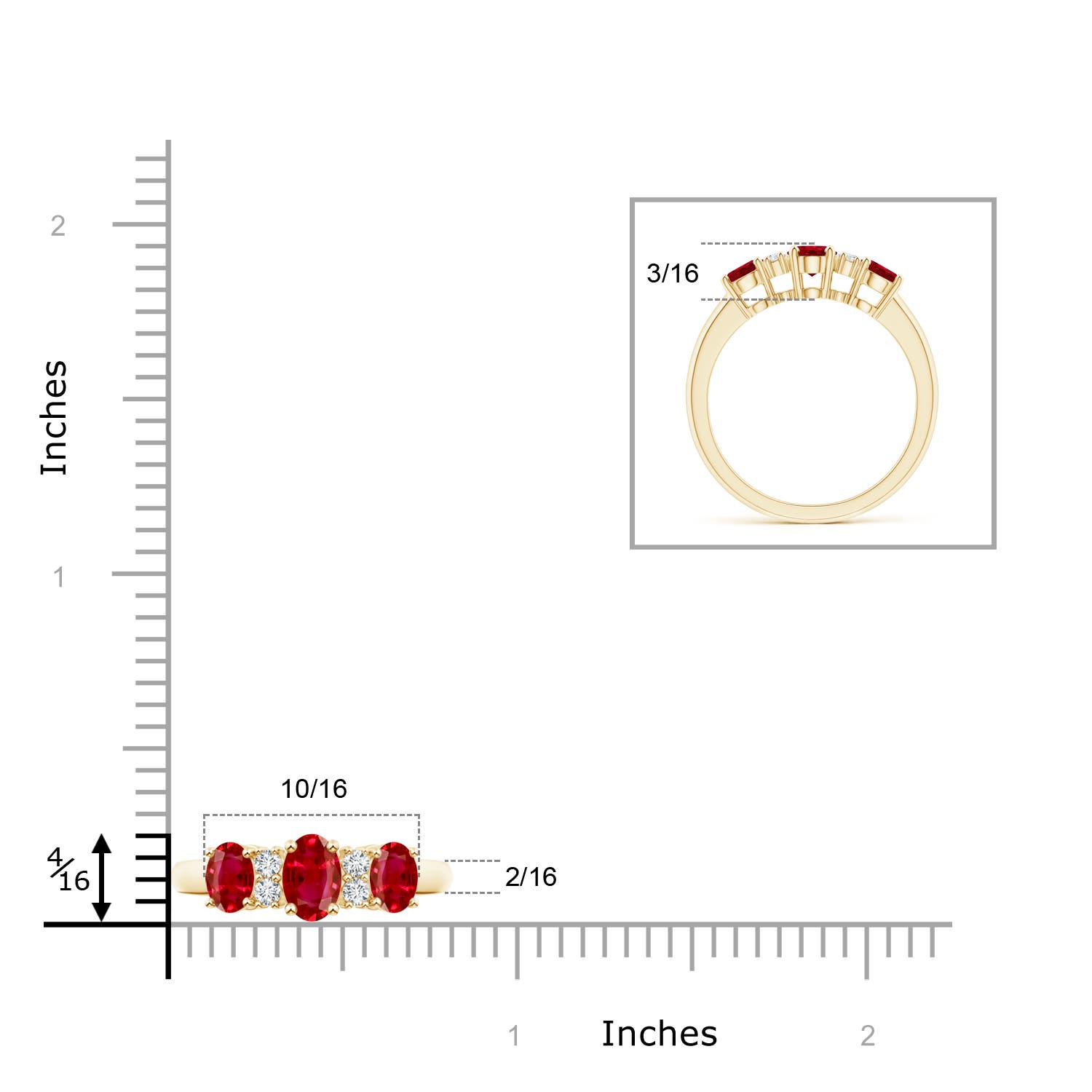 AAA - Ruby / 1.54 CT / 14 KT Yellow Gold