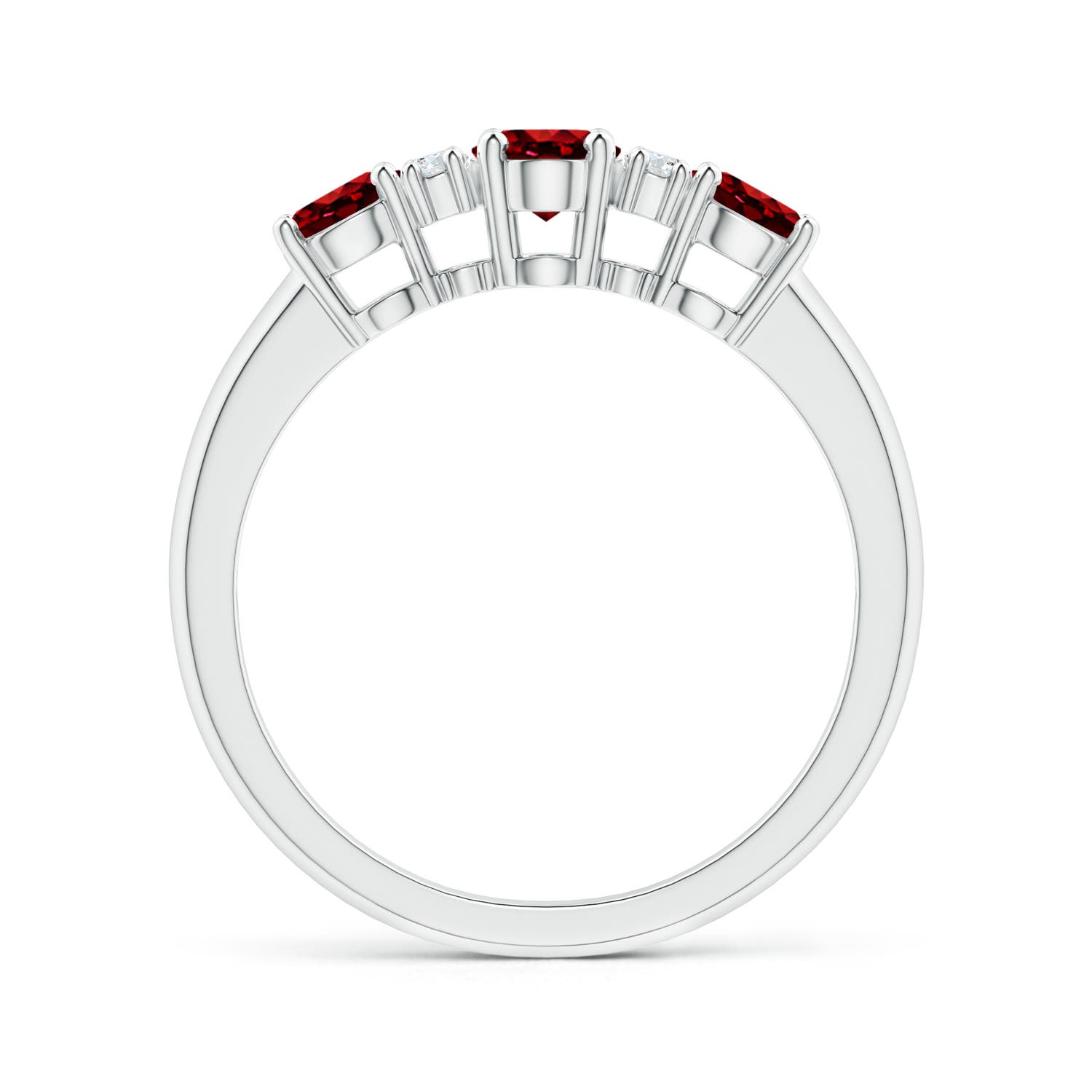 AAAA - Ruby / 1.54 CT / 14 KT White Gold