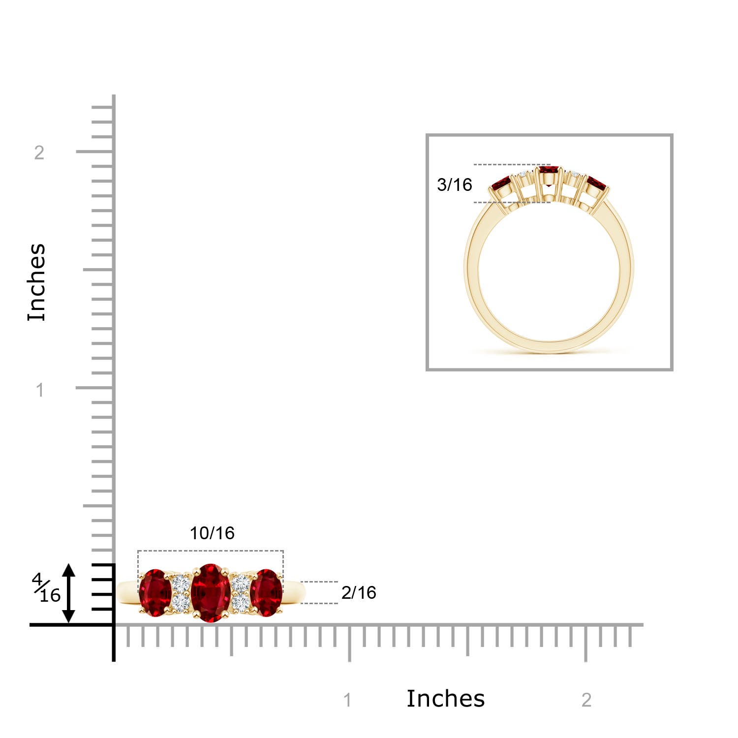 AAAA - Ruby / 1.54 CT / 14 KT Yellow Gold