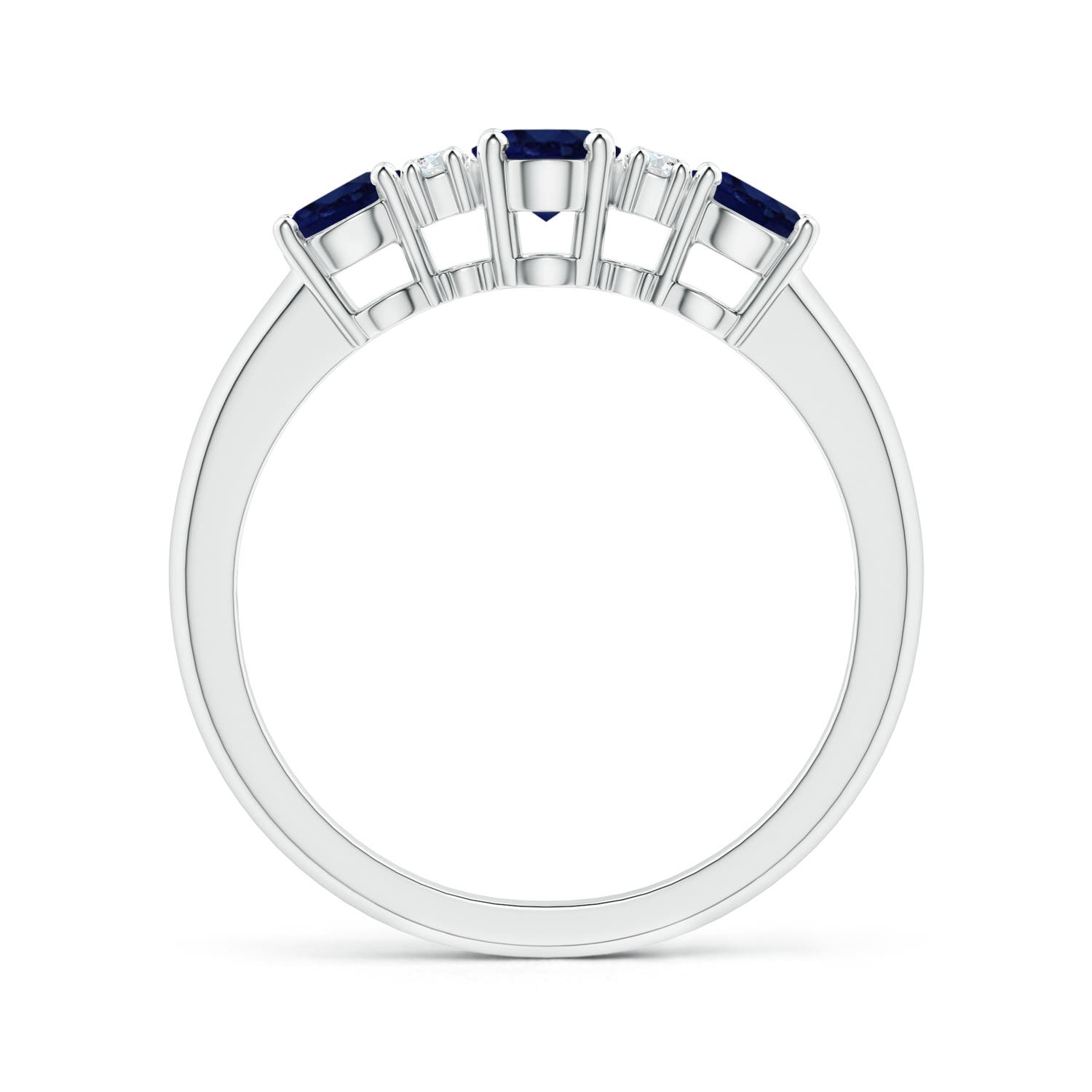 A - Blue Sapphire / 1.54 CT / 14 KT White Gold