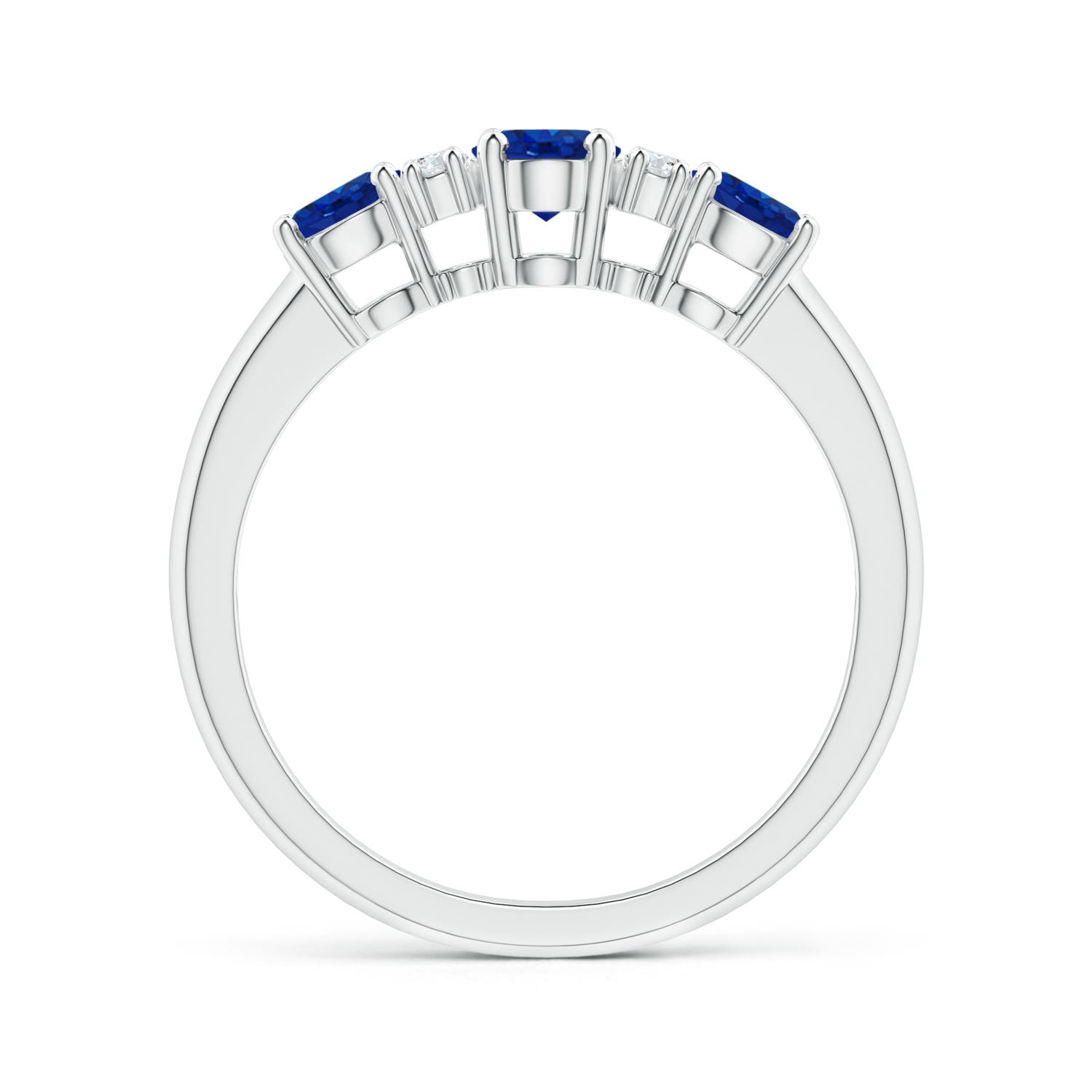 AAA - Blue Sapphire / 1.54 CT / 14 KT White Gold