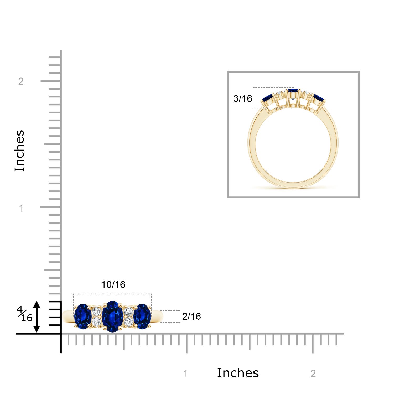 AAAA - Blue Sapphire / 1.54 CT / 14 KT Yellow Gold