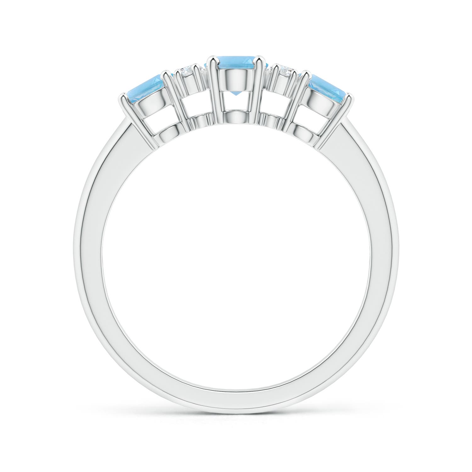 A - Swiss Blue Topaz / 1.42 CT / 14 KT White Gold