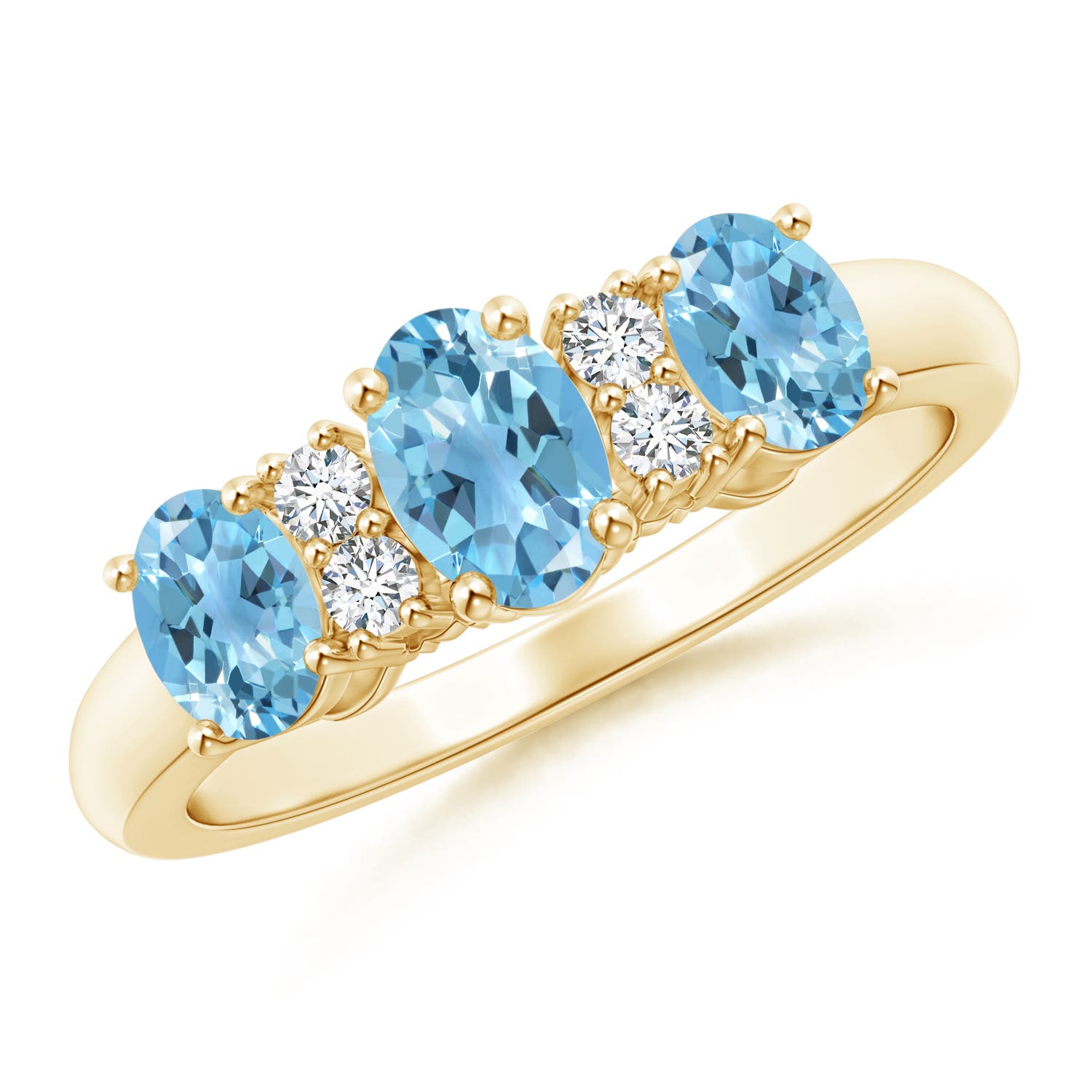 A - Swiss Blue Topaz / 1.42 CT / 14 KT Yellow Gold