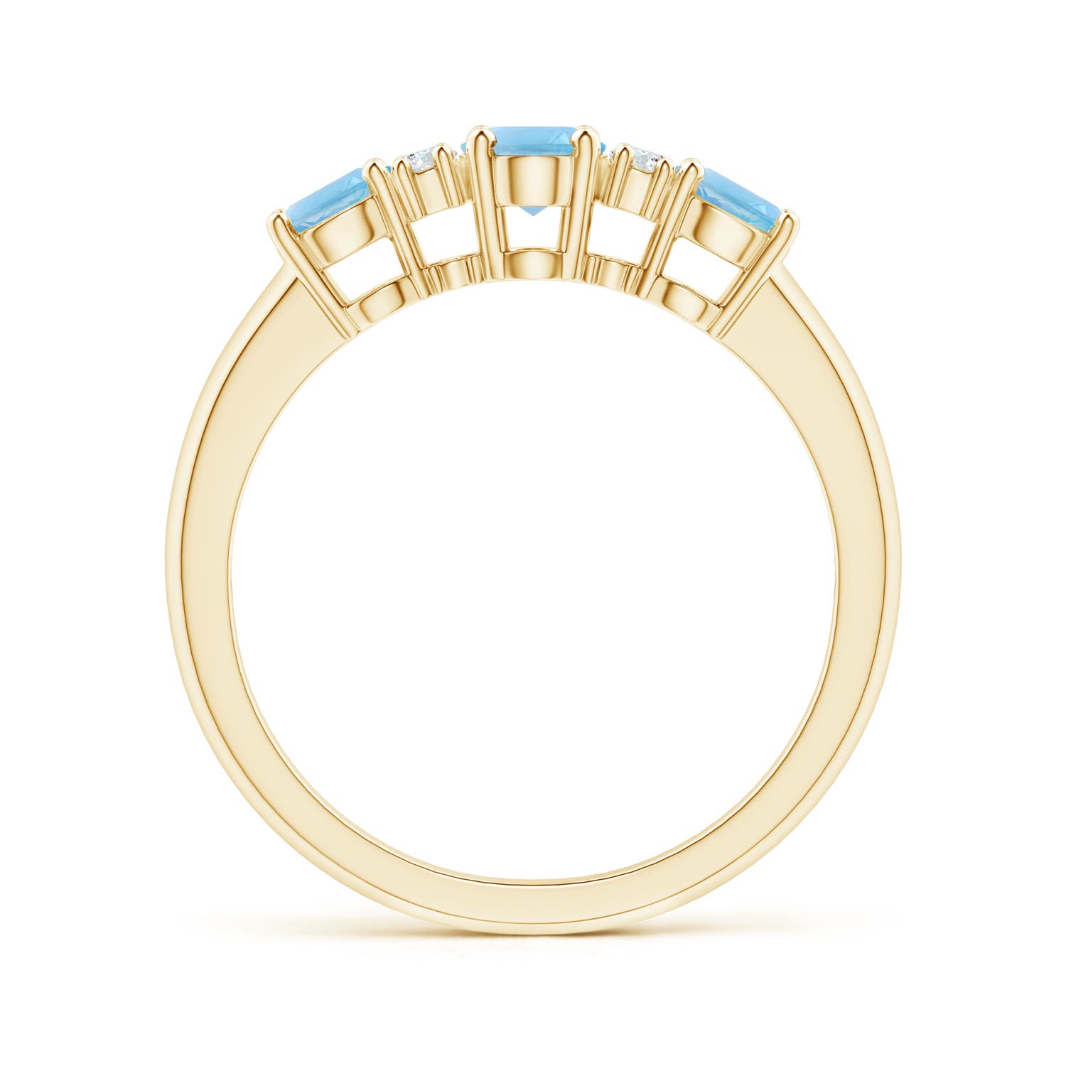 A - Swiss Blue Topaz / 1.42 CT / 14 KT Yellow Gold