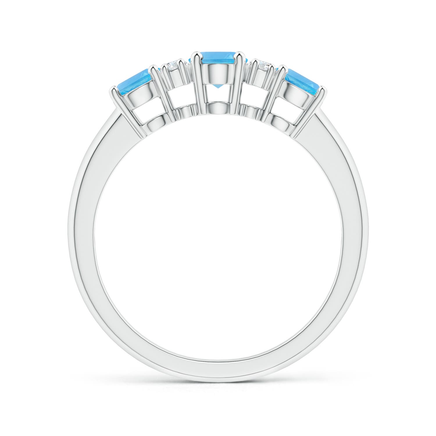 AA - Swiss Blue Topaz / 1.42 CT / 14 KT White Gold