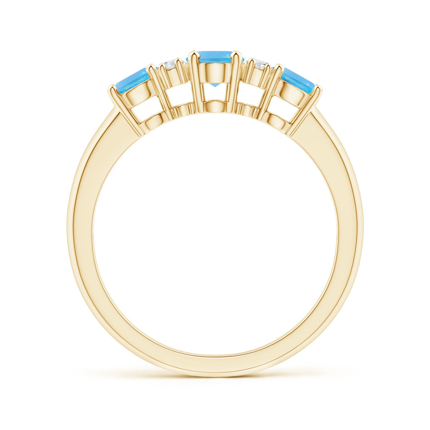 AA - Swiss Blue Topaz / 1.42 CT / 14 KT Yellow Gold